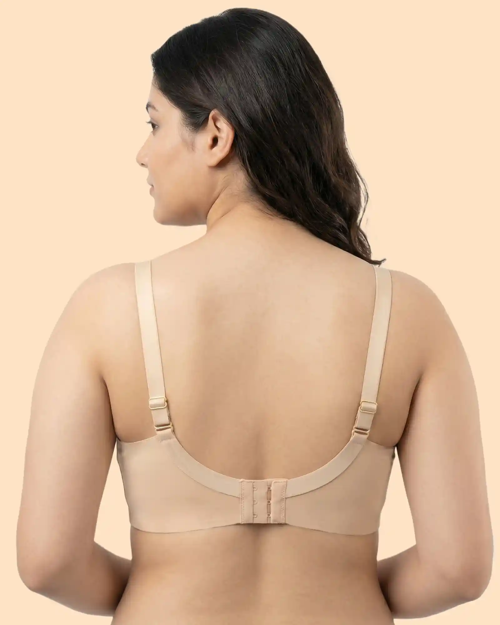 Cotton Padded Plus-Size M-Frame Minimiser Bonded Bra (SB-9203)(Skin) - Image 4