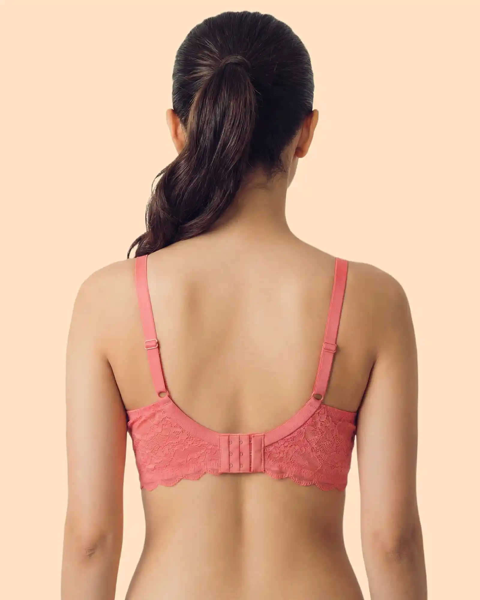 Cotton Padded Bonded Lace Bra (TW-SB-5803) - Image 4