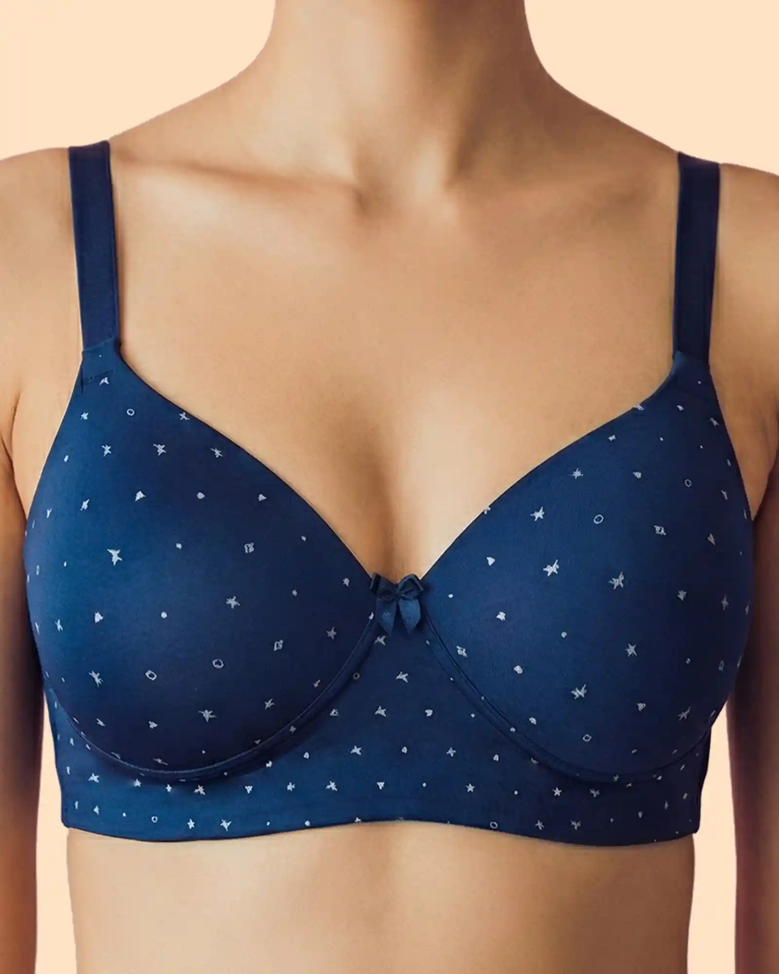 Everyday Lightly Padded Polyamide Printed Bonded Bra (TW-SB-59929) - Image 5