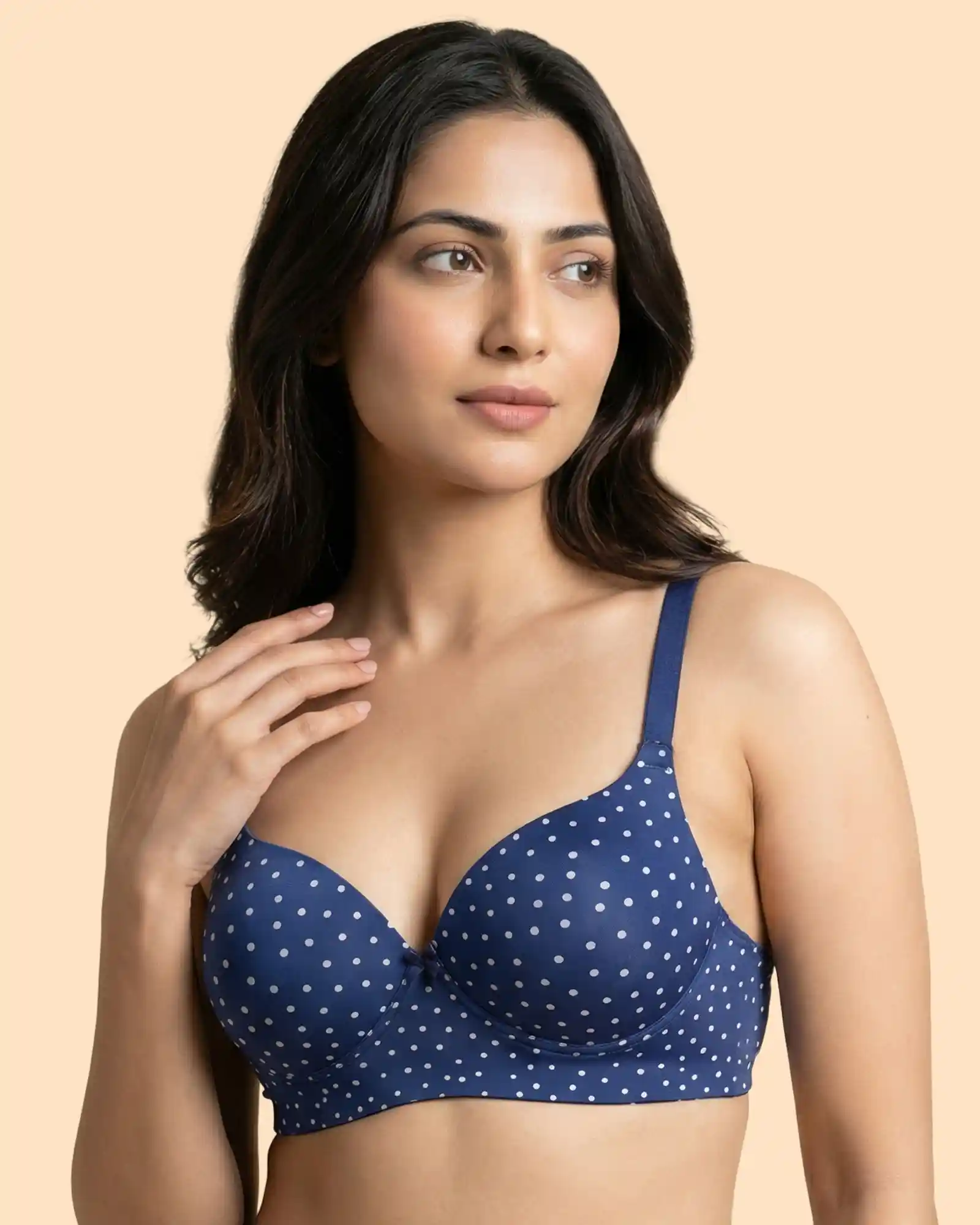 Printed Polyamide Bonded Maximiser Bra (Level-2 Padding) with 3/4th Coverage (TW-SB-51752) - Image 3
