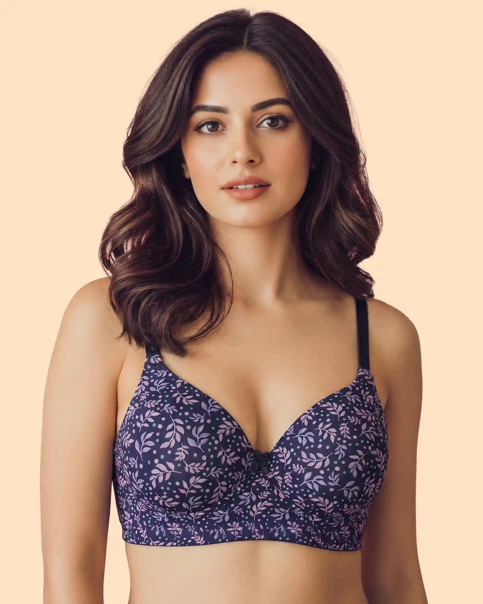 Everyday Lightly Padded Polyamide Printed Bonded Bra (TW-SB-59928) - Image 3