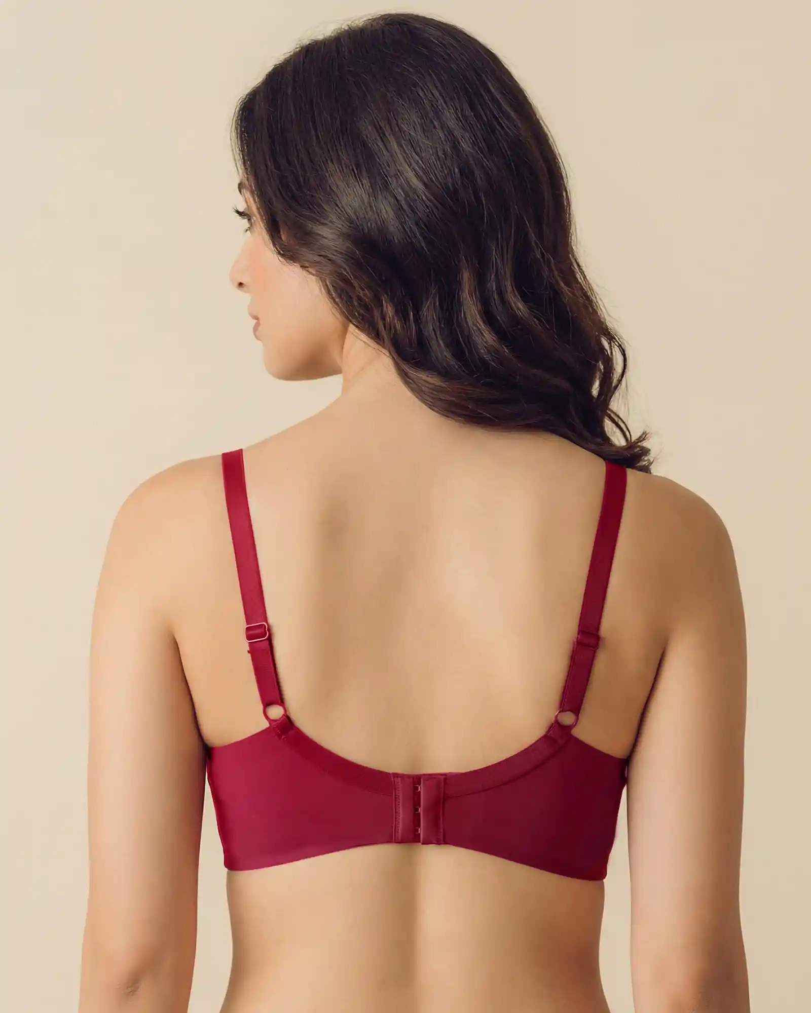 Everyday Lightly Padded Non-Wired Polyamide Bonded Bra (TW-95991 Maroon) - Image 4
