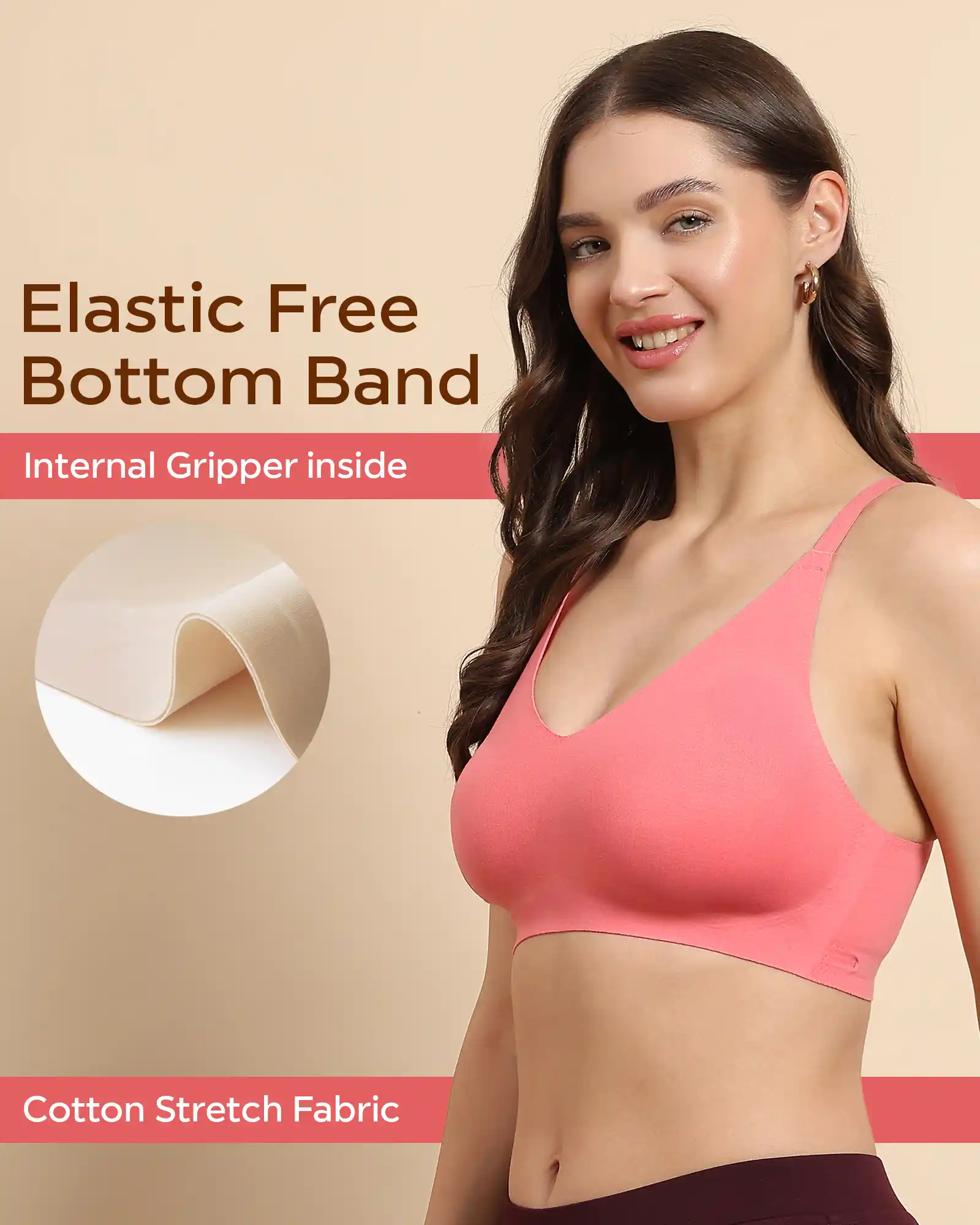 Tweens Bonded Breathable Cotton Non-Padded Full-Coverage Bra with Hidden Concealer (SB-935) - Image 28