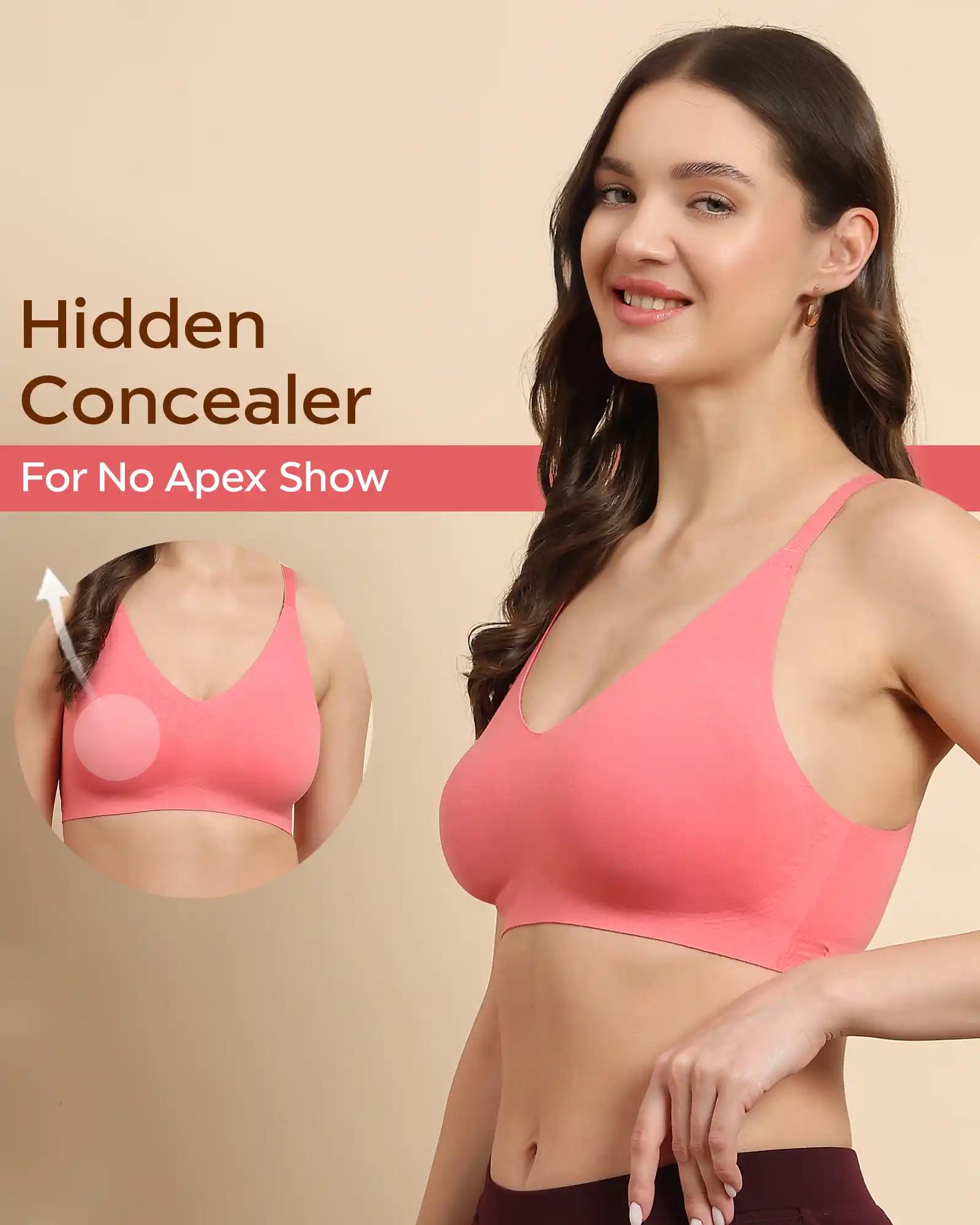 Tweens Bonded Breathable Cotton Non-Padded Full-Coverage Bra with Hidden Concealer (SB-935) - Image 32