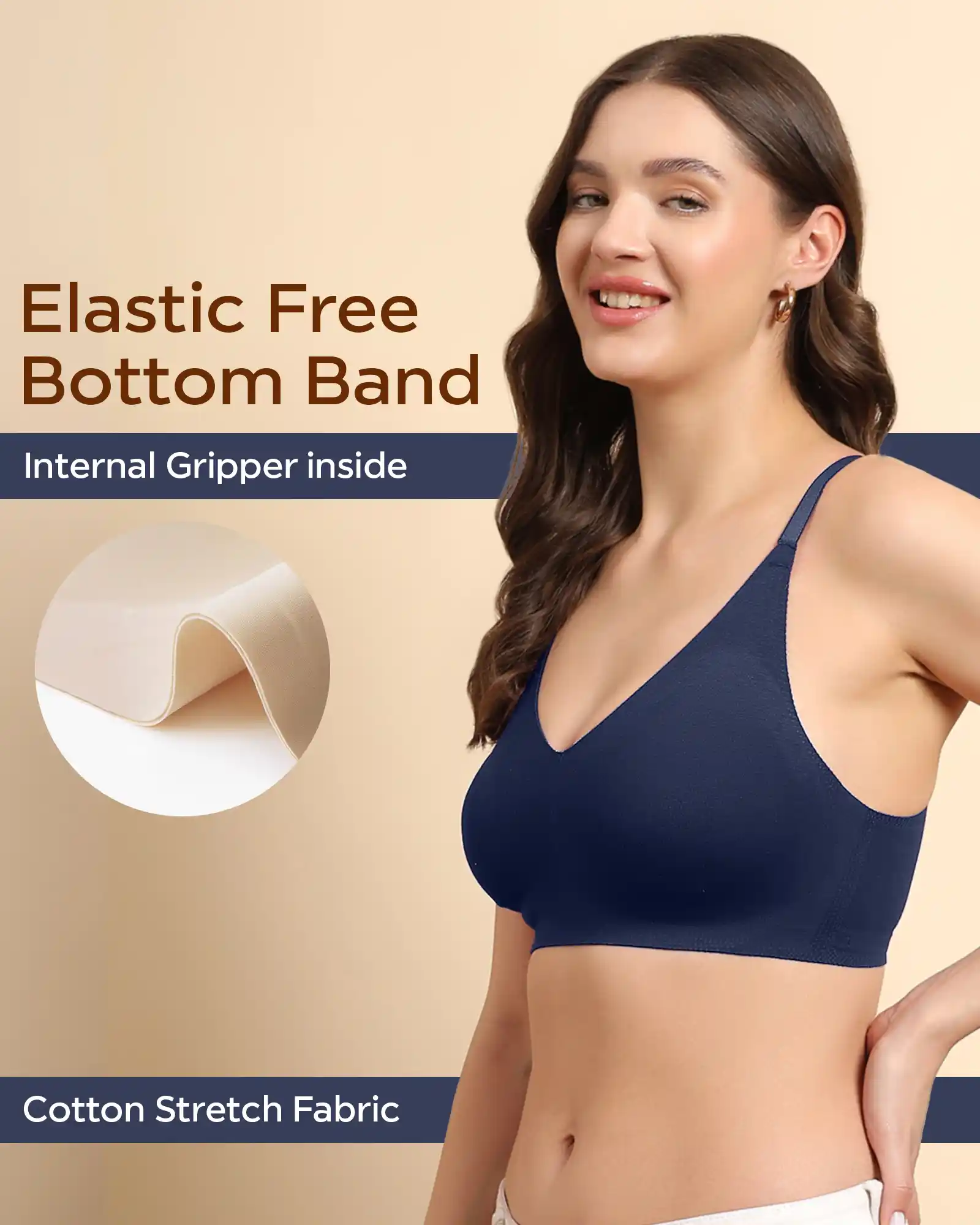 Tweens Bonded Breathable Cotton Non-Padded Full-Coverage Bra with Hidden Concealer (SB-935) - Image 41