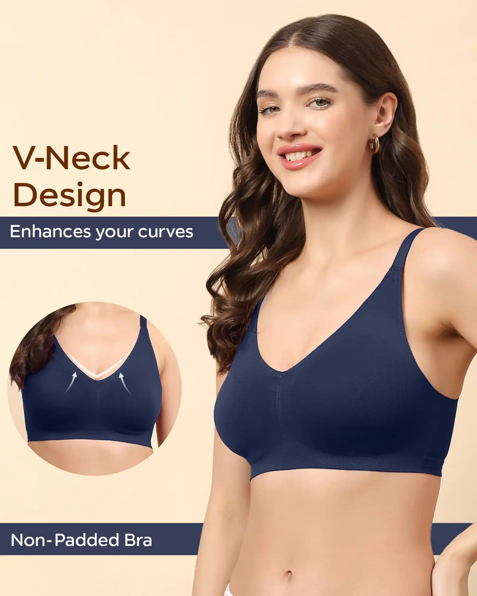 Tweens Bonded Breathable Cotton Non-Padded Full-Coverage Bra with Hidden Concealer (SB-935) - Image 43