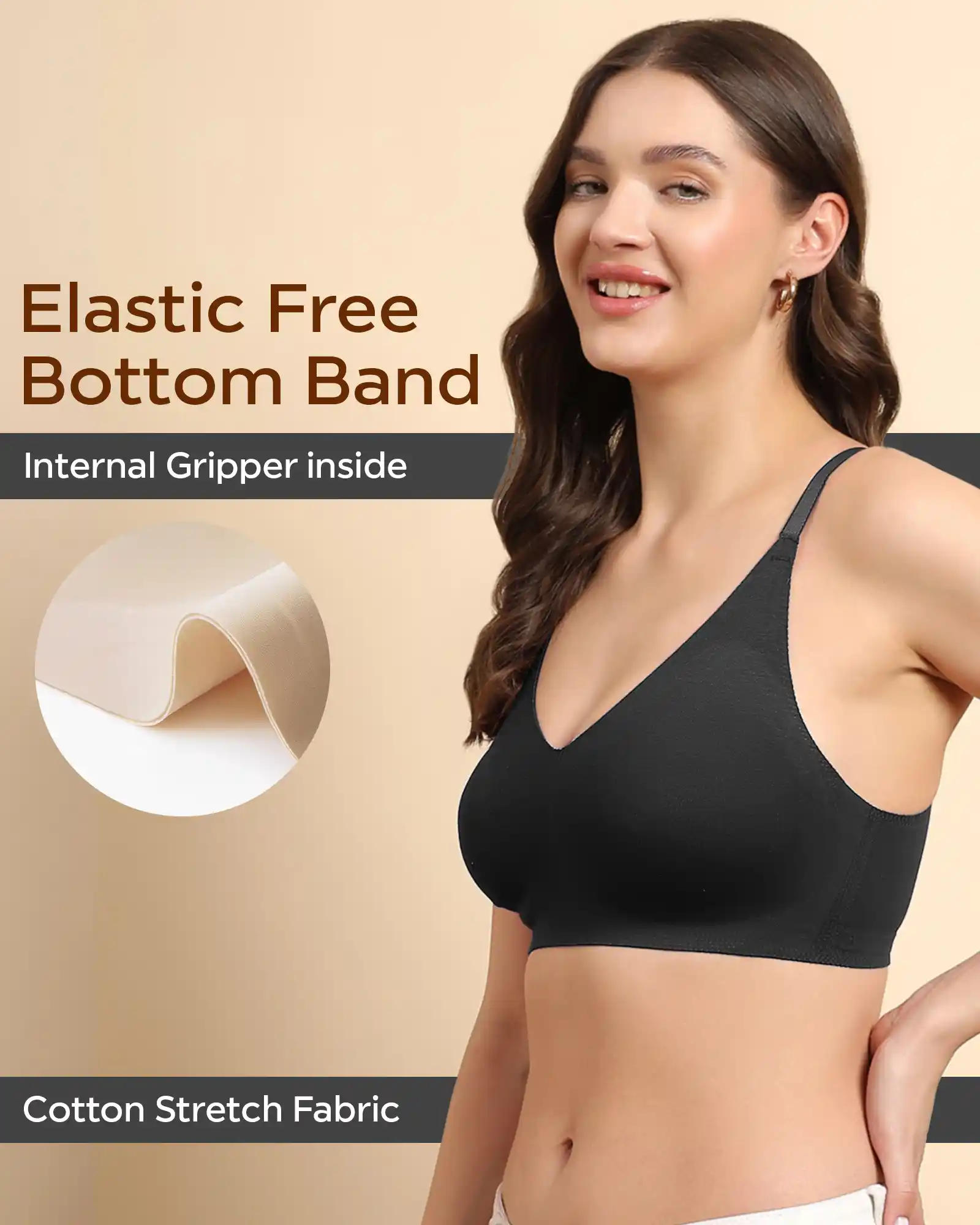 Tweens Bonded Breathable Cotton Non-Padded Full-Coverage Bra with Hidden Concealer (SB-935) - Image 52