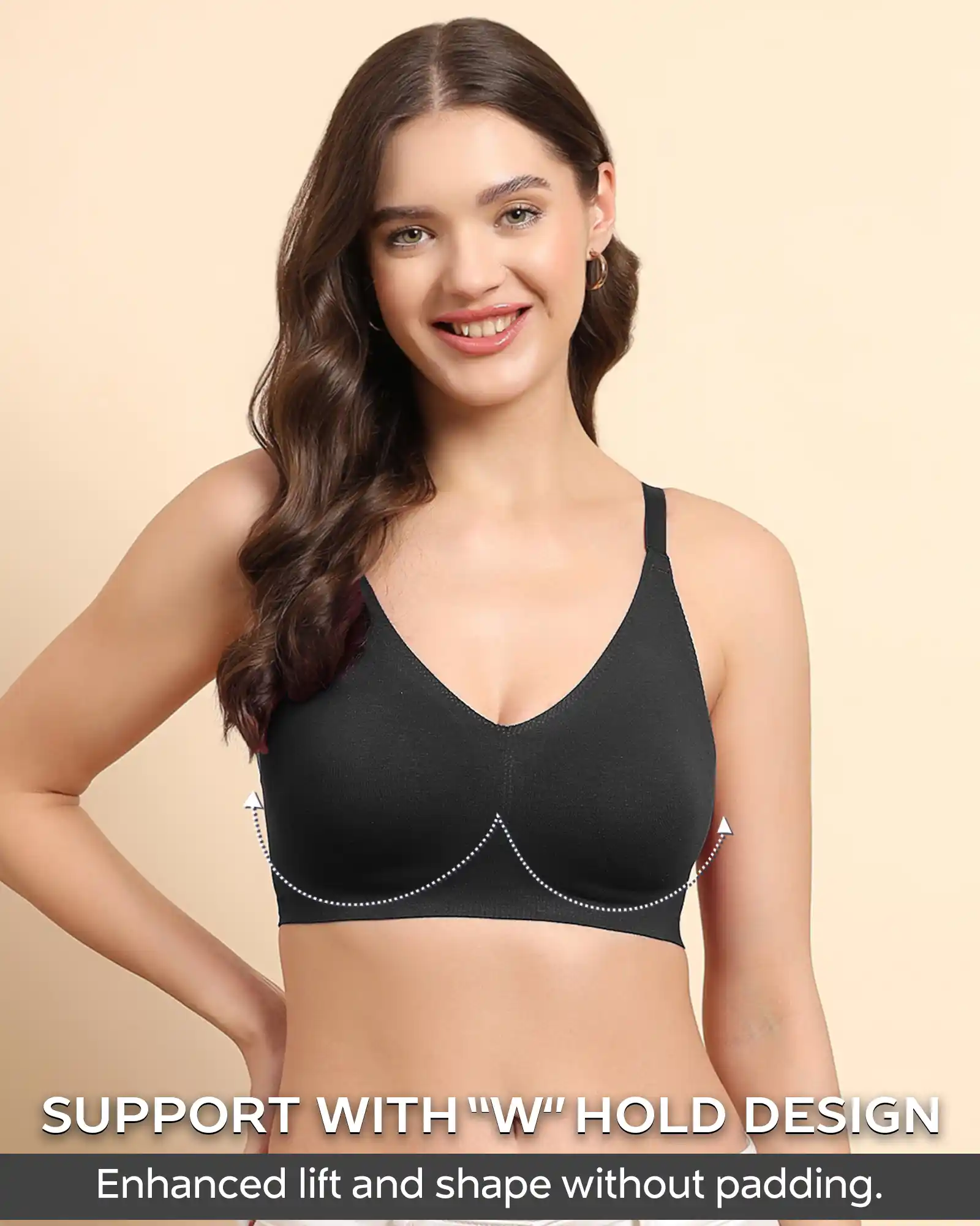 Tweens Bonded Breathable Cotton Non-Padded Full-Coverage Bra with Hidden Concealer (SB-935) - Image 53