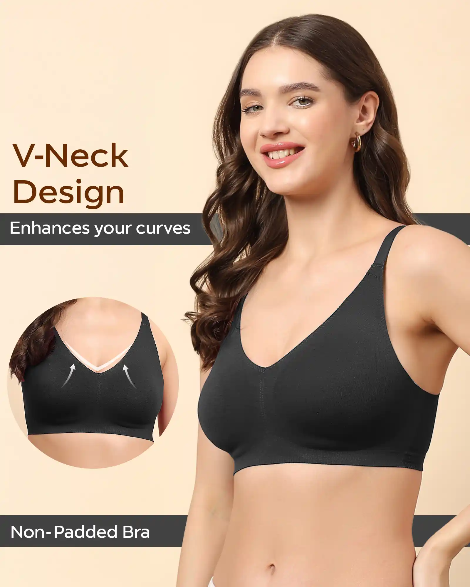 Tweens Bonded Breathable Cotton Non-Padded Full-Coverage Bra with Hidden Concealer (SB-935) - Image 54