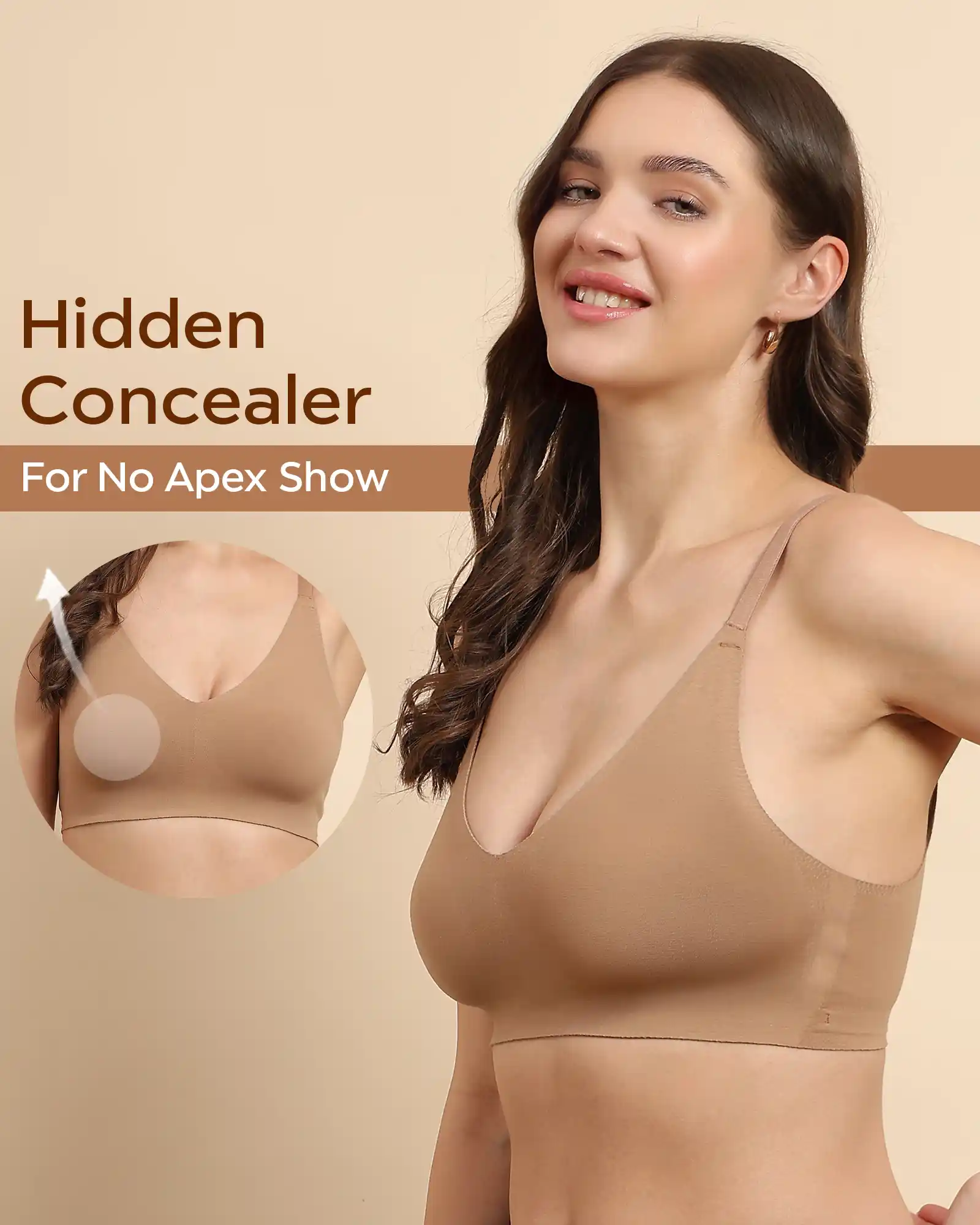 Tweens Bonded Breathable Cotton Non-Padded Full-Coverage Bra with Hidden Concealer (SB-935) - Image 6