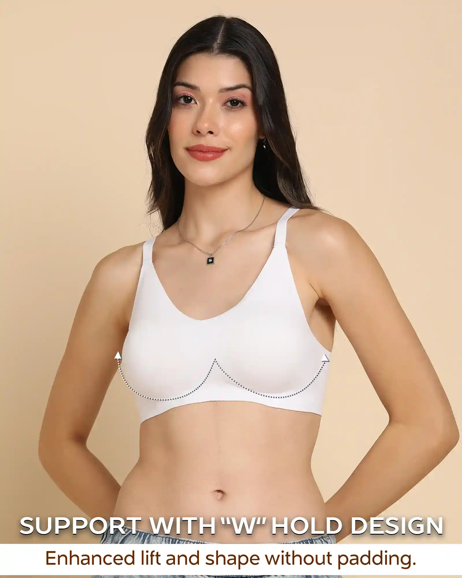 Tweens Bonded Breathable Cotton Non-Padded Full-Coverage Bra with Hidden Concealer (SB-935) - Image 63