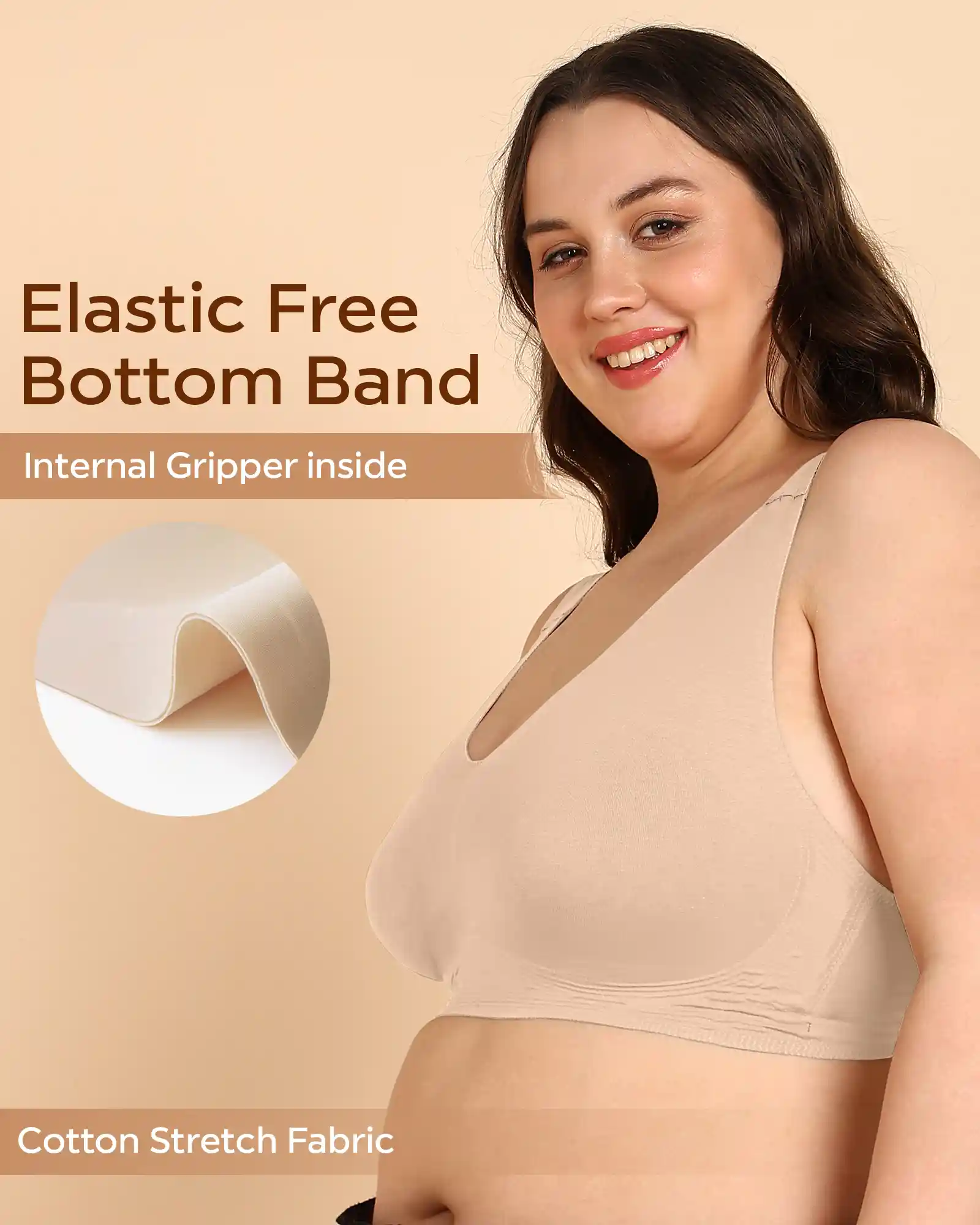 Tweens Bonded Breathable Cotton Non-Padded Full-Coverage Bra with Hidden Concealer (SB-935) - Image 80