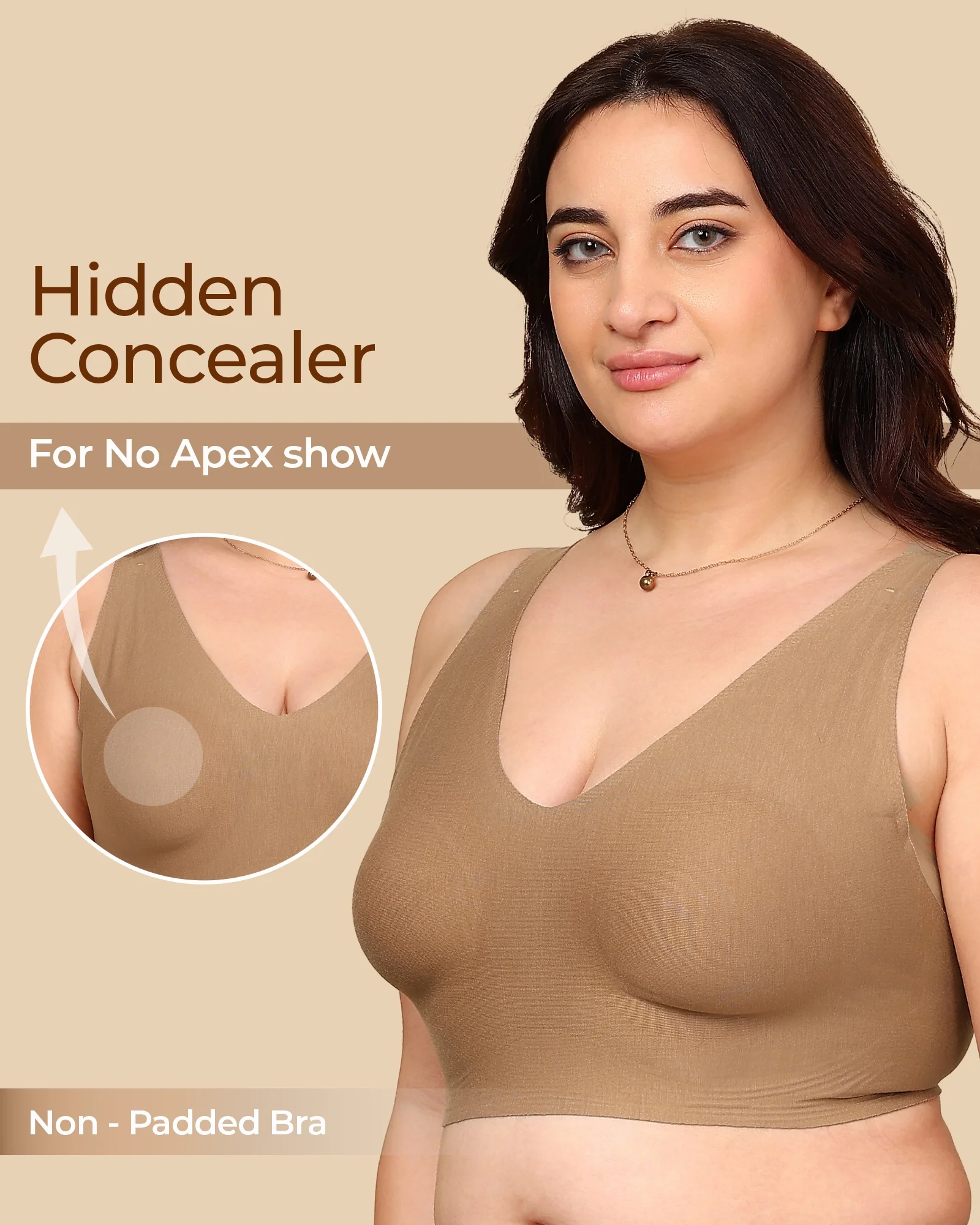 Tweens Bonded Breathable Cotton Non-Padded Full-Coverage Bra with Hidden Concealer (SB-935) - Image 11