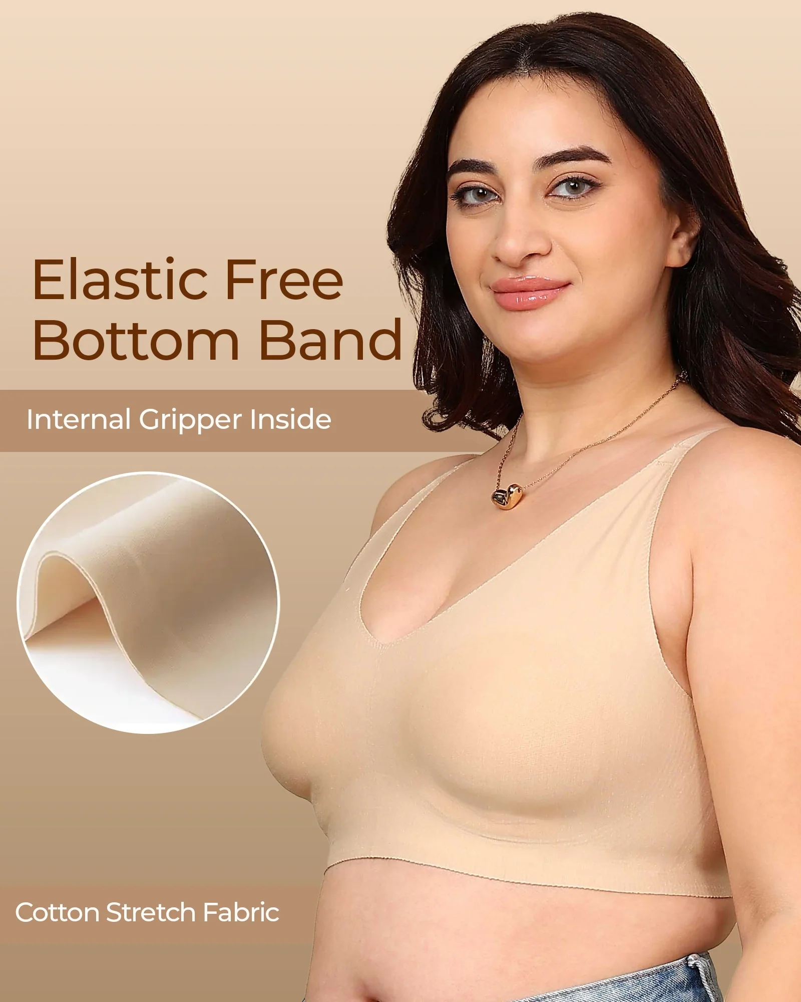 Tweens Bonded Breathable Cotton Non-Padded Full-Coverage Bra with Hidden Concealer (SB-935) - Image 13