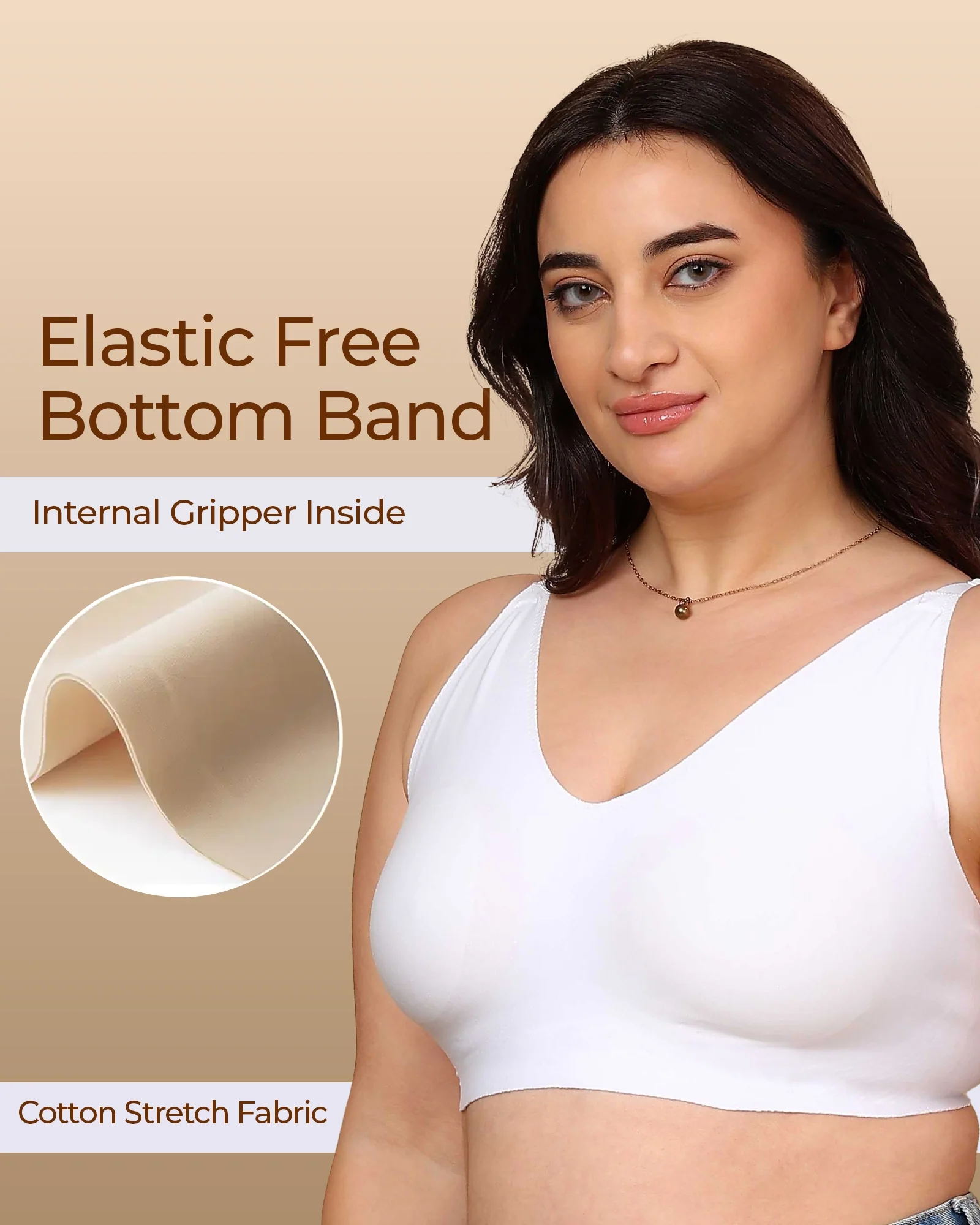 Tweens Bonded Breathable Cotton Non-Padded Full-Coverage Bra with Hidden Concealer (SB-935) - Image 24