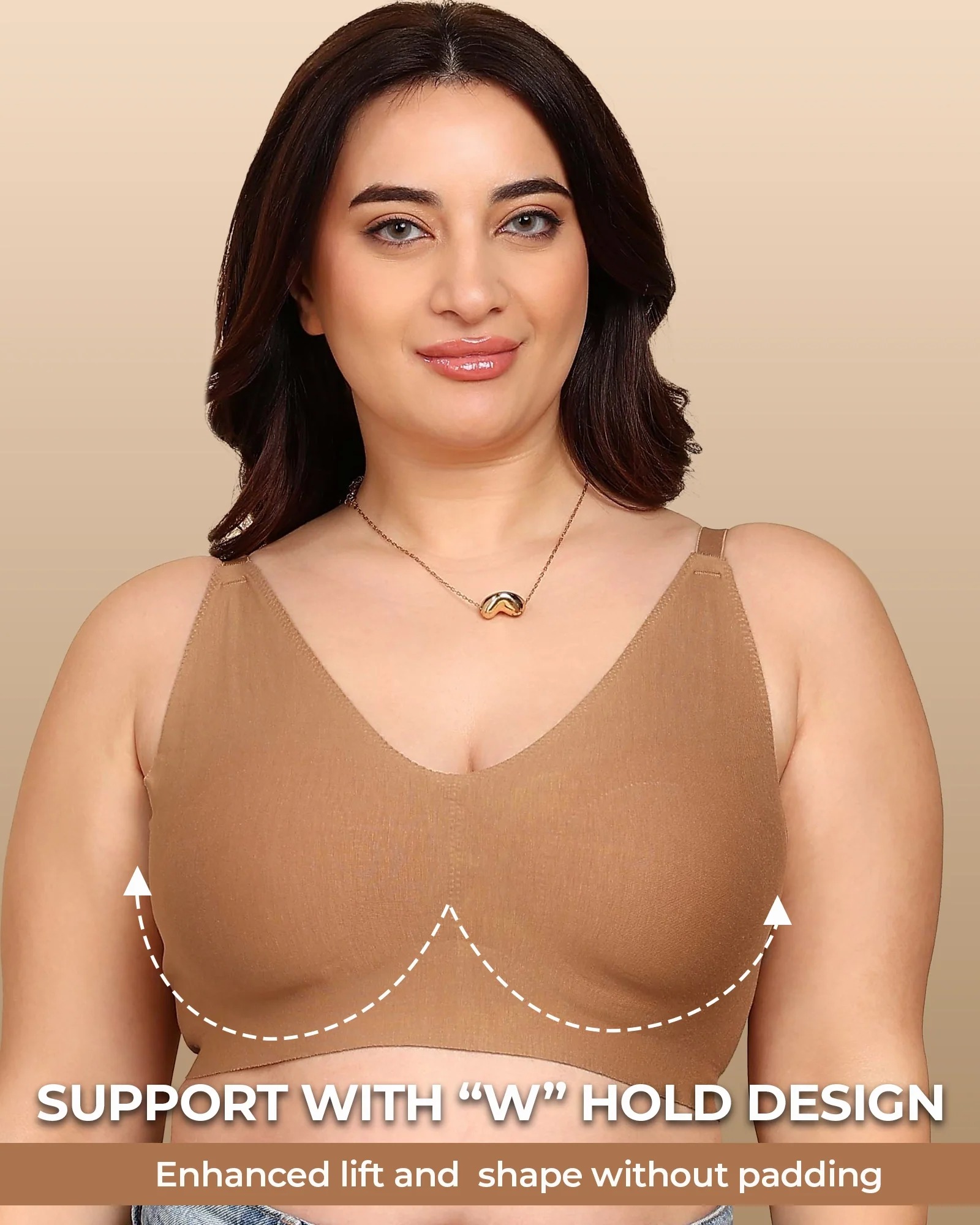 Tweens Bonded Breathable Cotton Non-Padded Full-Coverage Bra with Hidden Concealer (SB-935) - Image 3