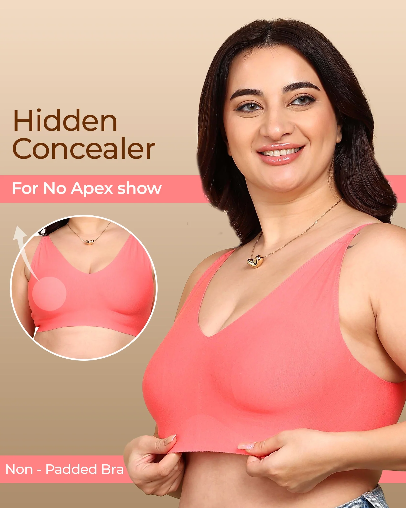 Tweens Bonded Breathable Cotton Non-Padded Full-Coverage Bra with Hidden Concealer (SB-935) - Image 39