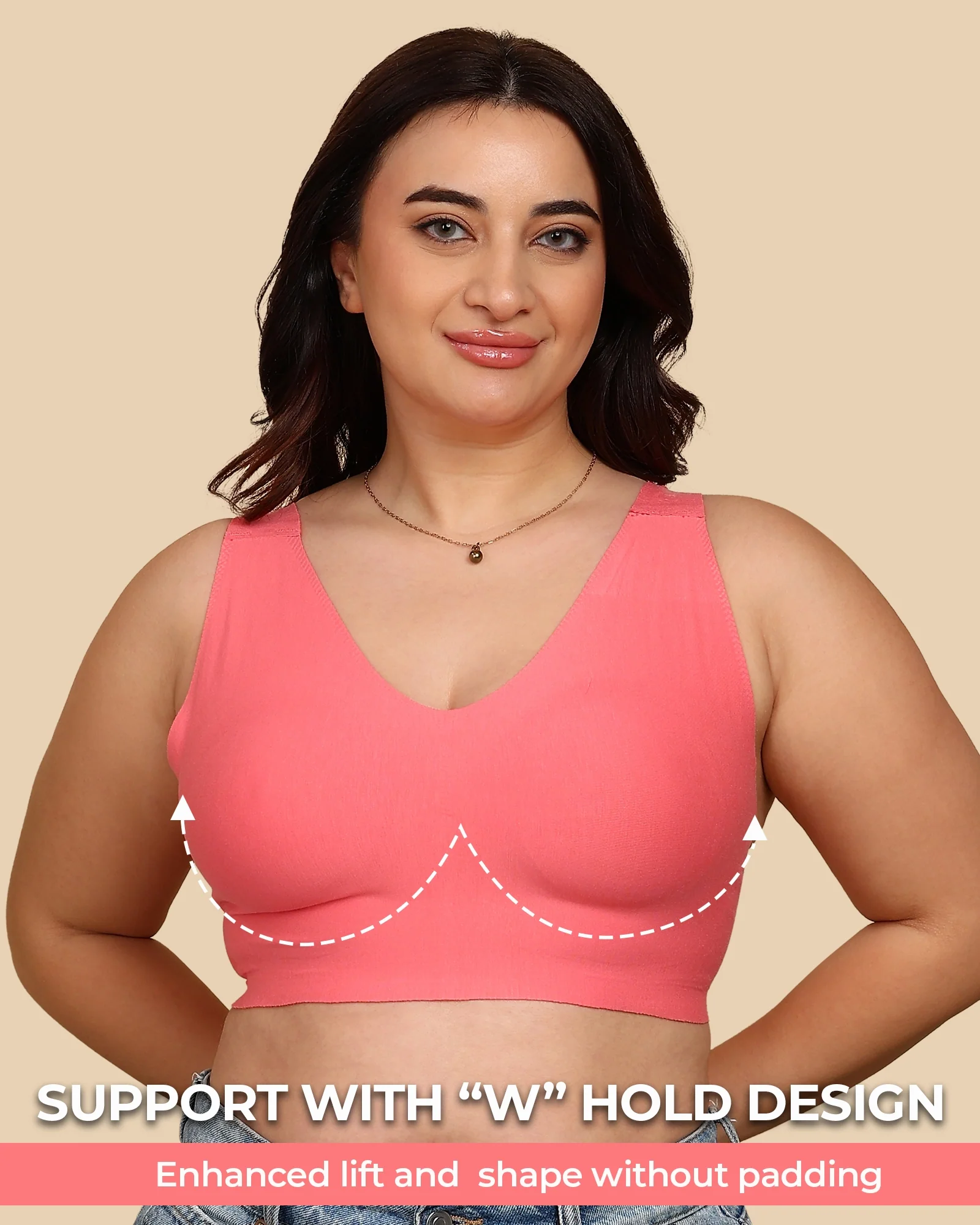 Tweens Bonded Breathable Cotton Non-Padded Full-Coverage Bra with Hidden Concealer (SB-935) - Image 42