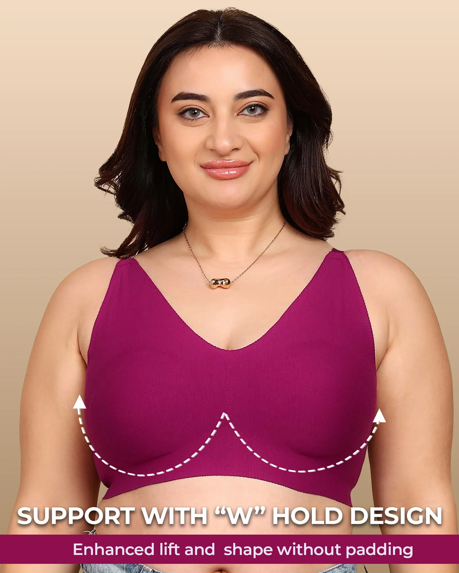 Tweens Bonded Breathable Cotton Non-Padded Full-Coverage Bra with Hidden Concealer (SB-935) - Image 47