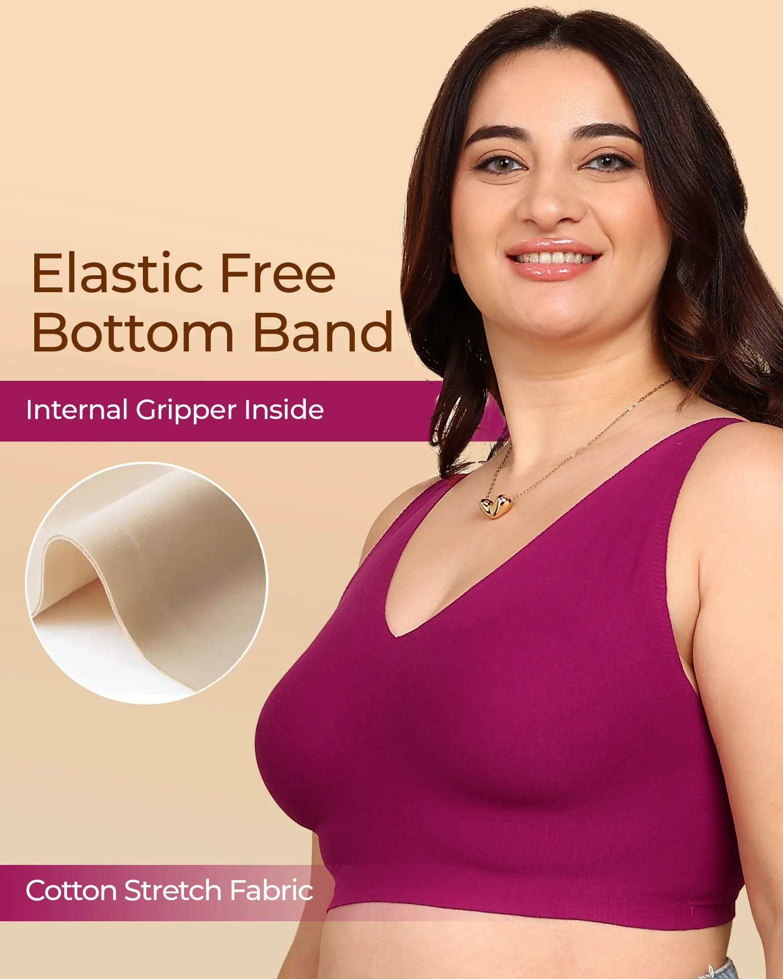 Tweens Bonded Breathable Cotton Non-Padded Full-Coverage Bra with Hidden Concealer (SB-935) - Image 52