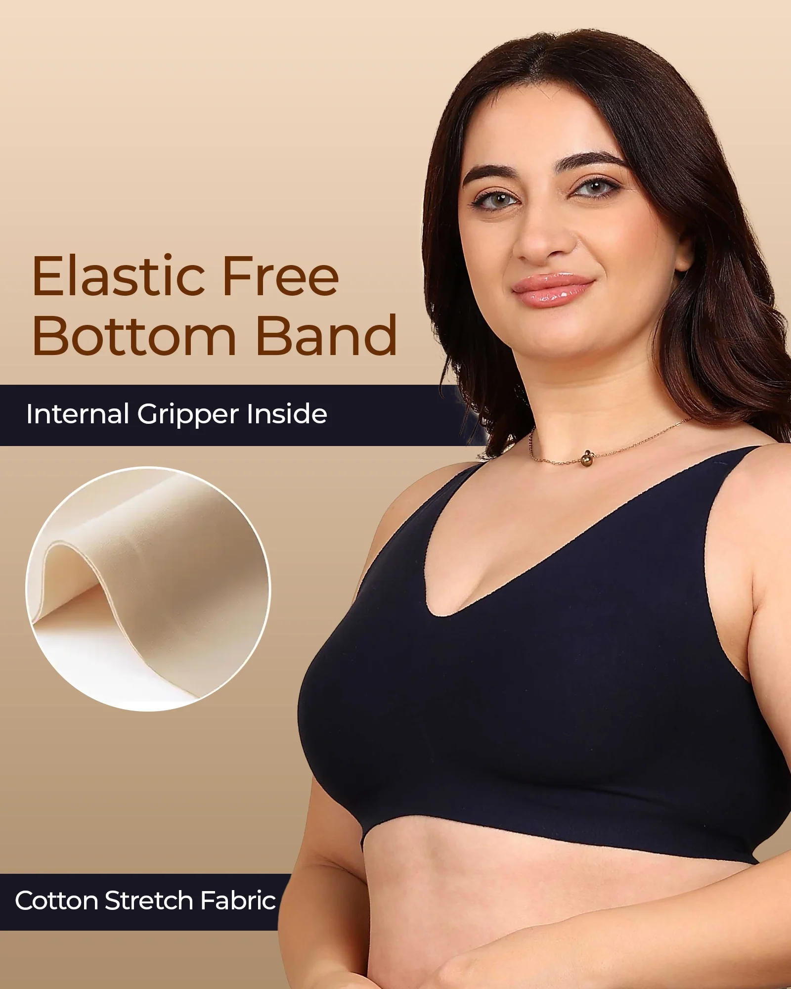 Tweens Bonded Breathable Cotton Non-Padded Full-Coverage Bra with Hidden Concealer (SB-935) - Image 57