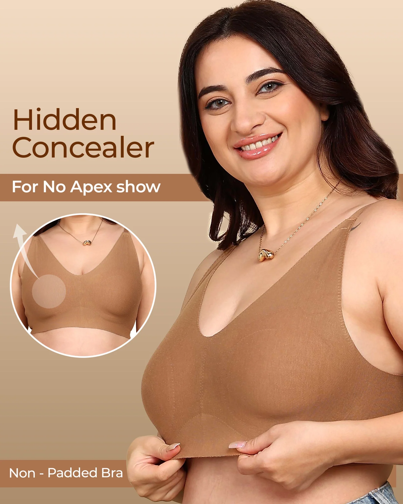 Tweens Bonded Breathable Cotton Non-Padded Full-Coverage Bra with Hidden Concealer (SB-935) - Image 6