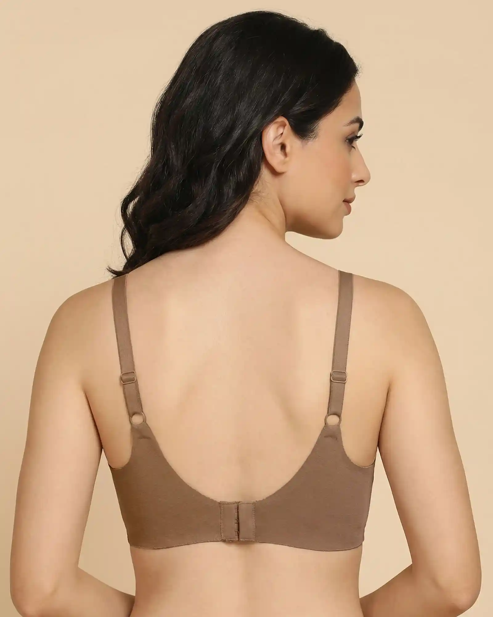Cotton Non-Padded Full Coverage Bonded Bra (SB-935-Fawn) - Image 4
