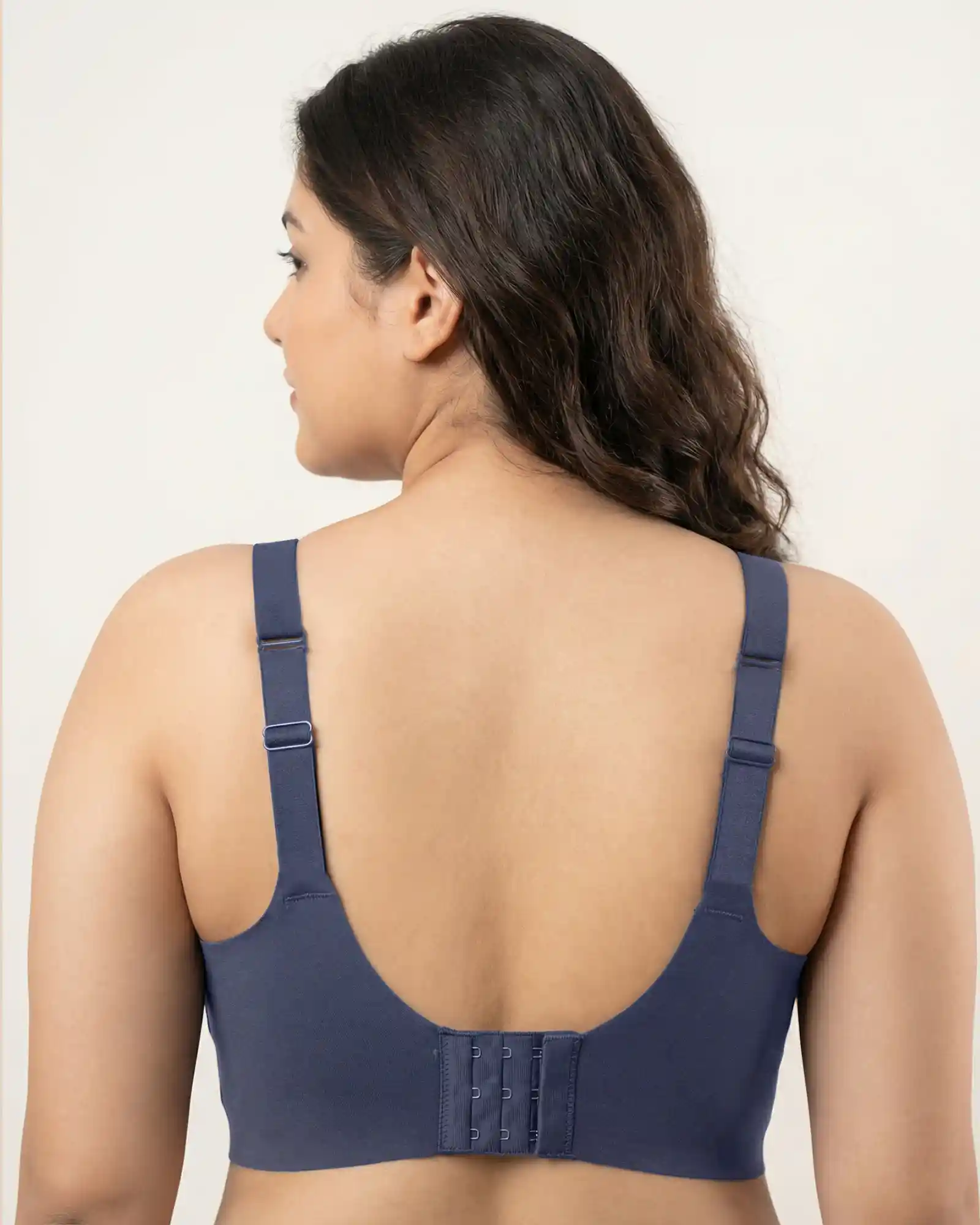 Cotton Non-Padded Full Coverage Bonded Bra (SB-935-Navy) - Image 9