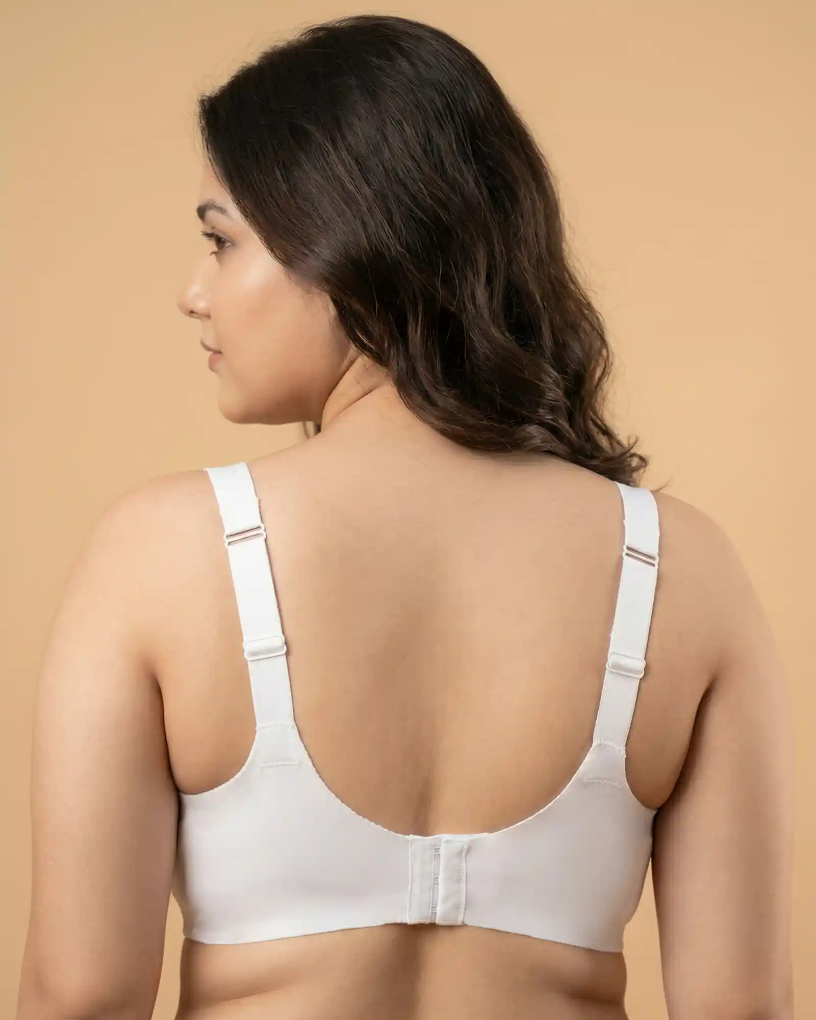 Cotton Non-Padded Full Coverage Bonded Bra (SB-935-White) - Image 9