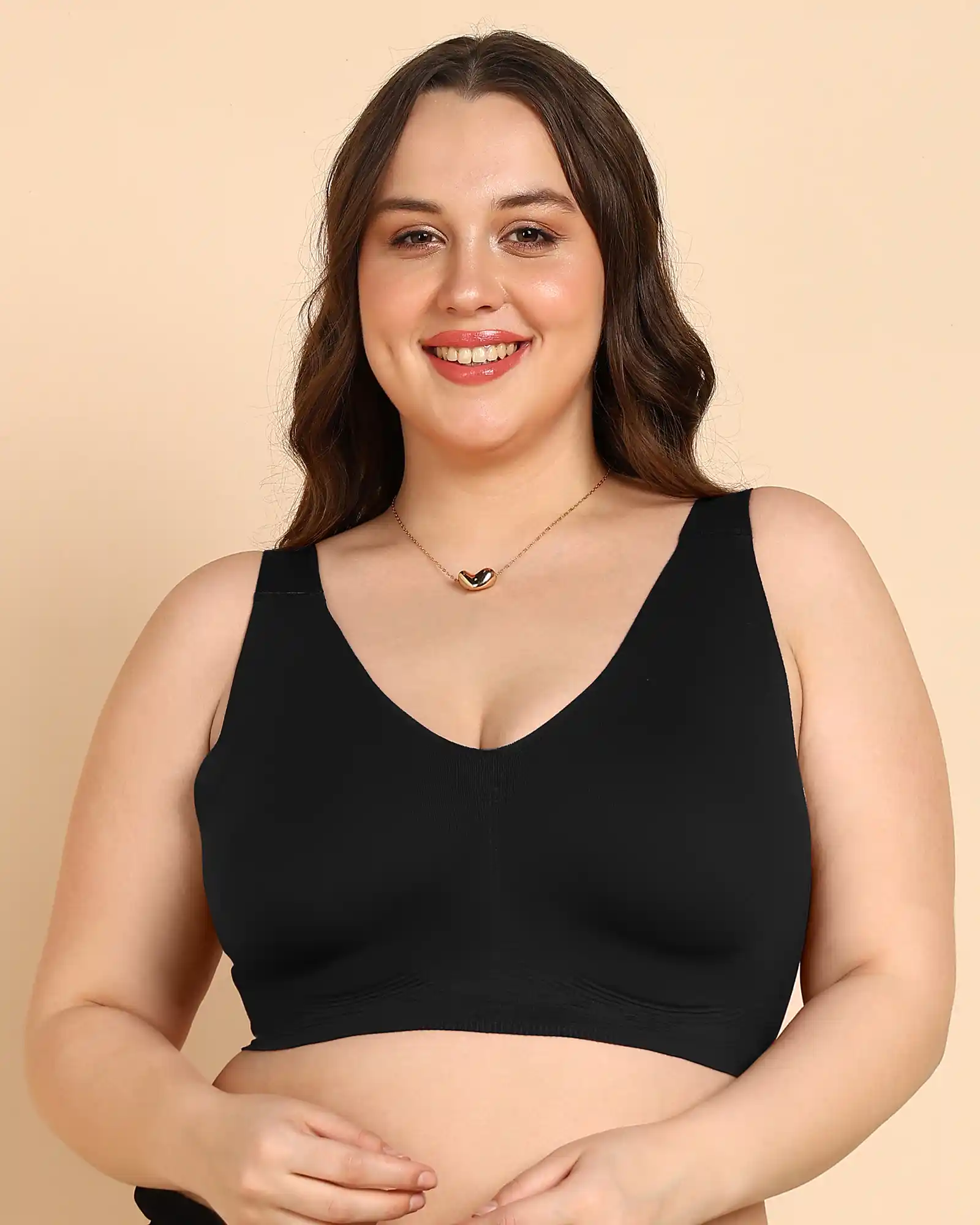 Tweens Bonded Breathable Cotton Padded Full-Coverage Bra (SB-938-Black) - Image 6