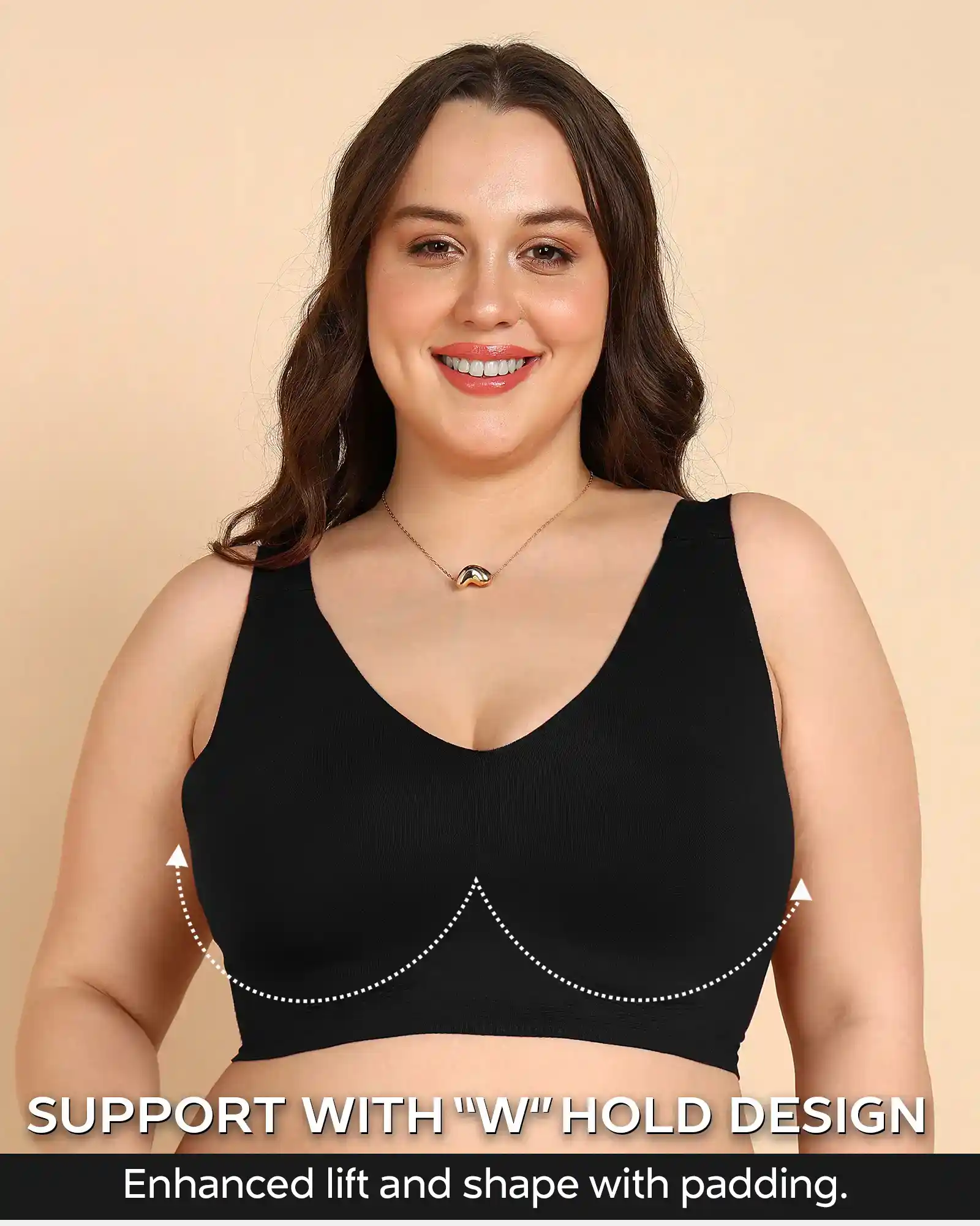 Tweens Bonded Breathable Cotton Padded Full-Coverage Bra (SB-938-Black) - Image 8