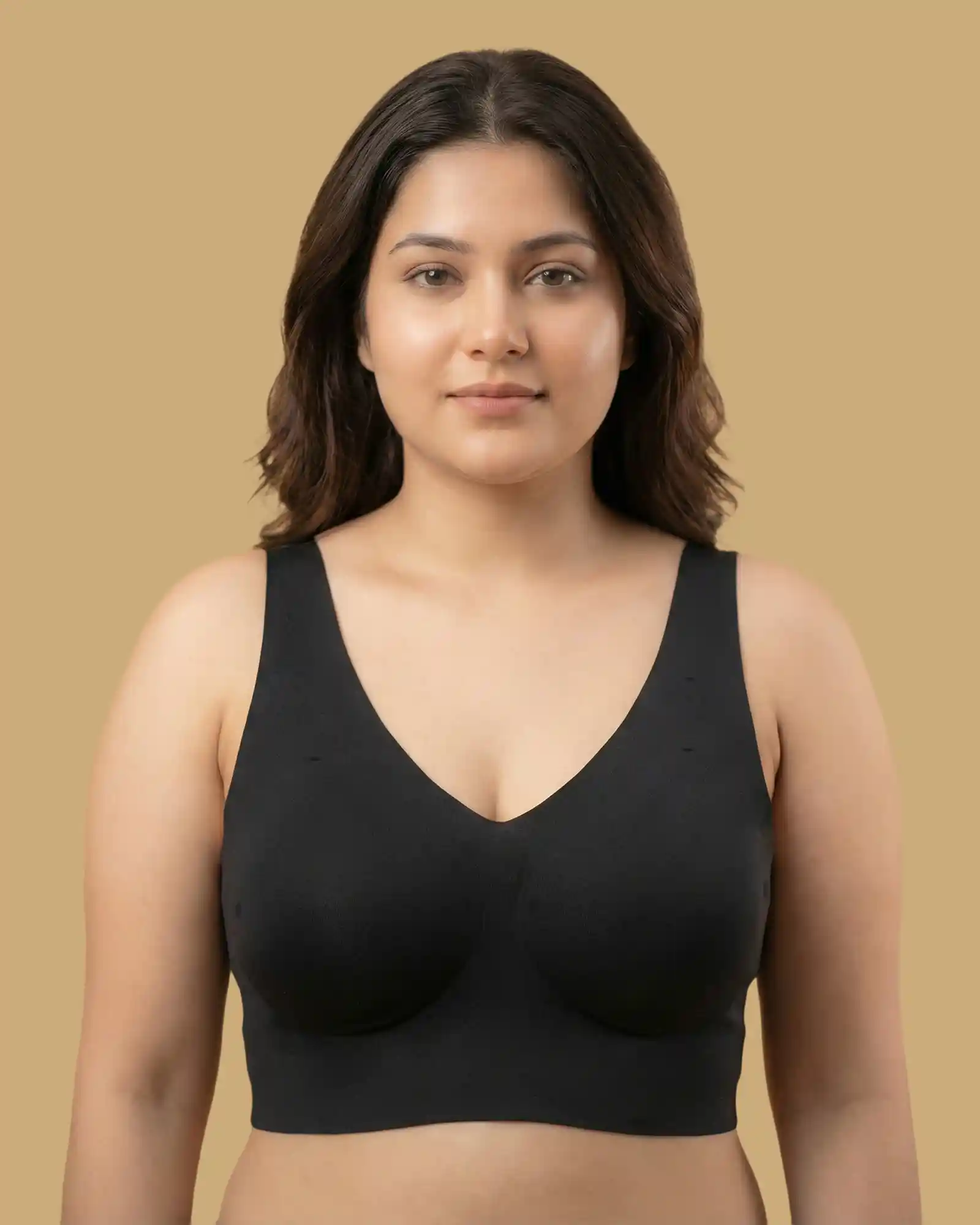 Cotton Padded Full Coverage Bonded Bra (SB-938-Black) - Image 6