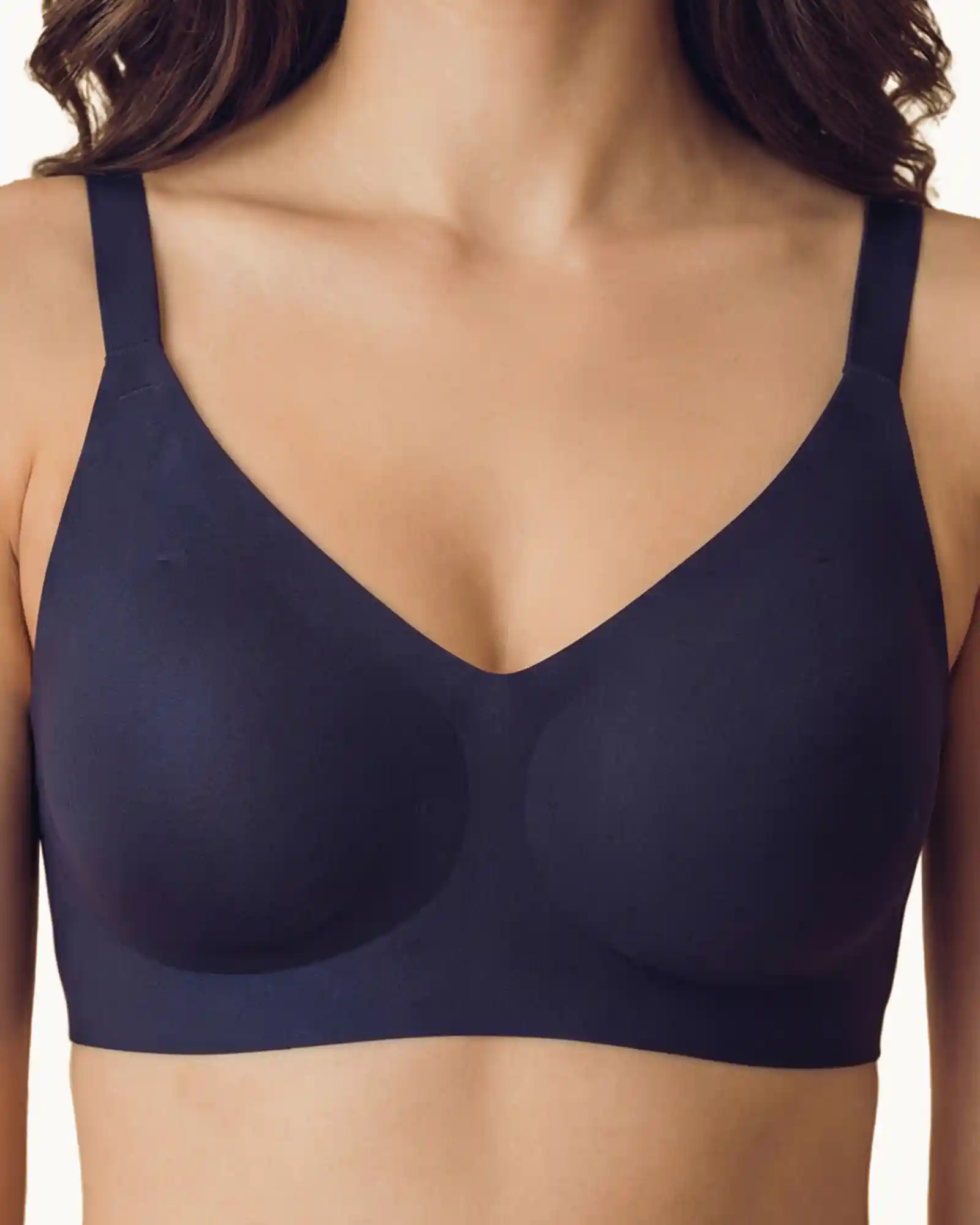 Cotton Padded Full Coverage Bonded Bra (SB-938-Navy) - Image 6