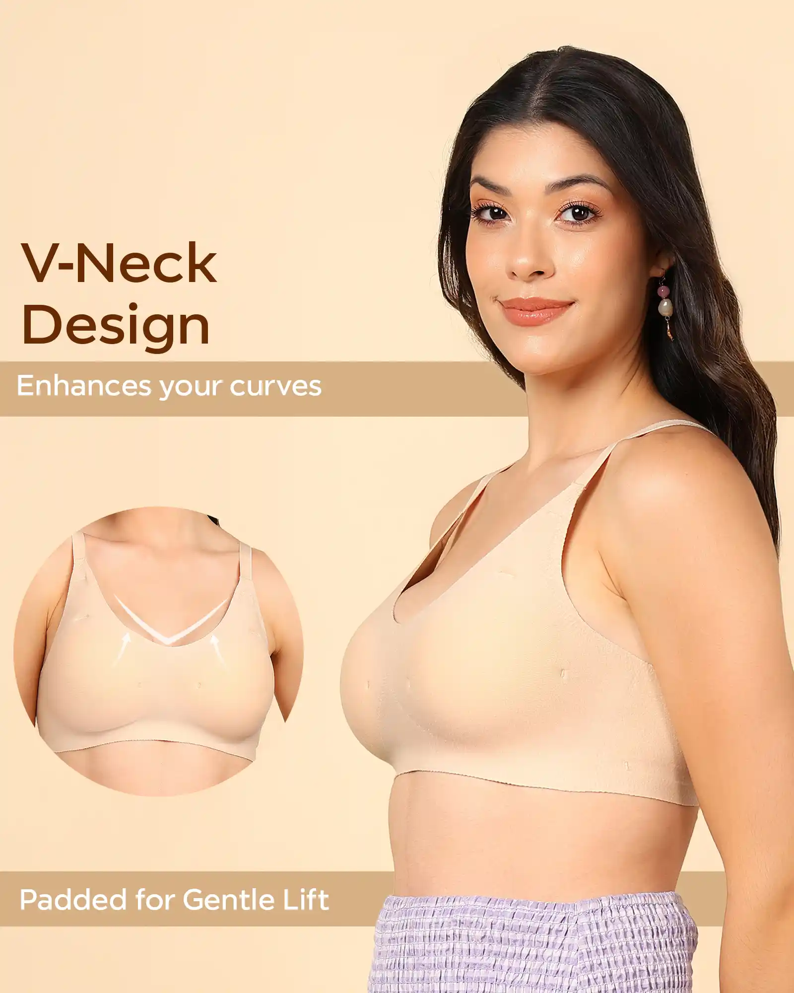 Tweens Bonded Breathable Cotton Padded Full-Coverage Bra (SB-938-Skin) - Image 4