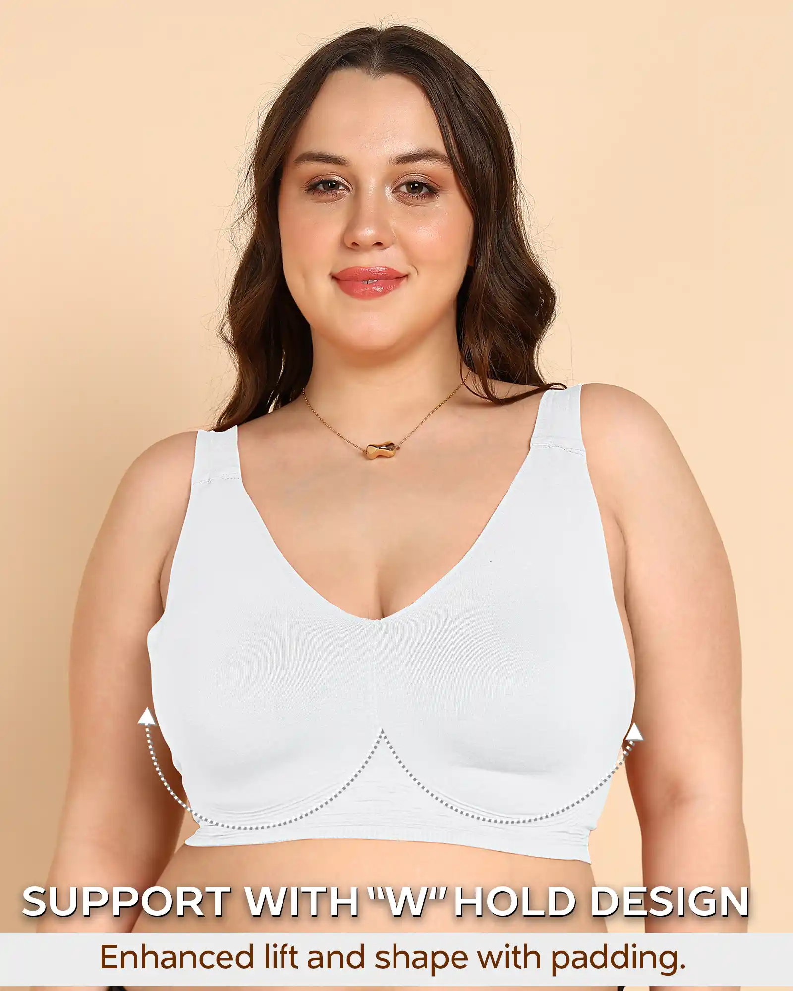 Tweens Bonded Breathable Cotton Padded Full-Coverage Bra (SB-938-White) - Image 8