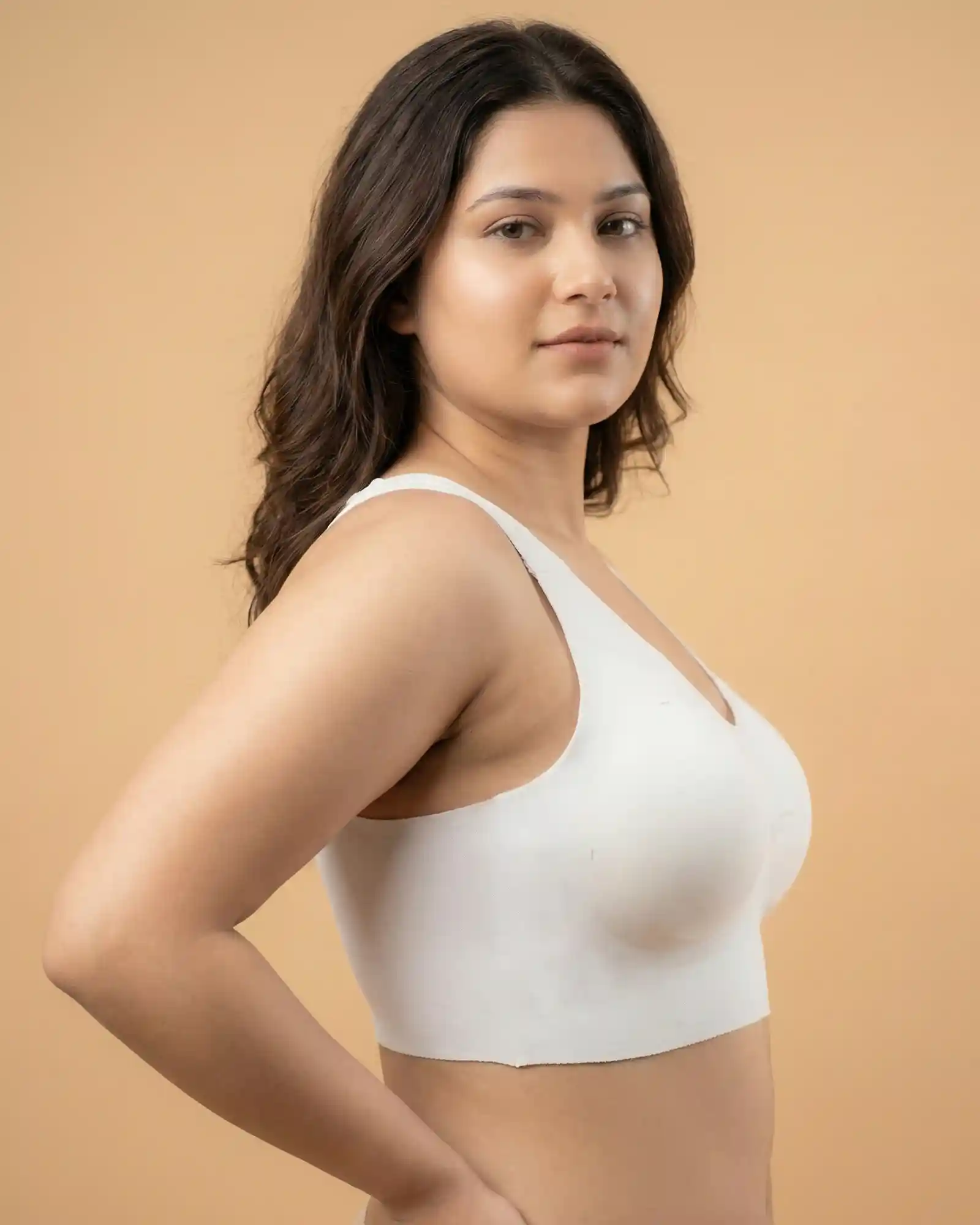 Cotton Padded Full Coverage Bonded Bra (SB-938-White) - Image 7