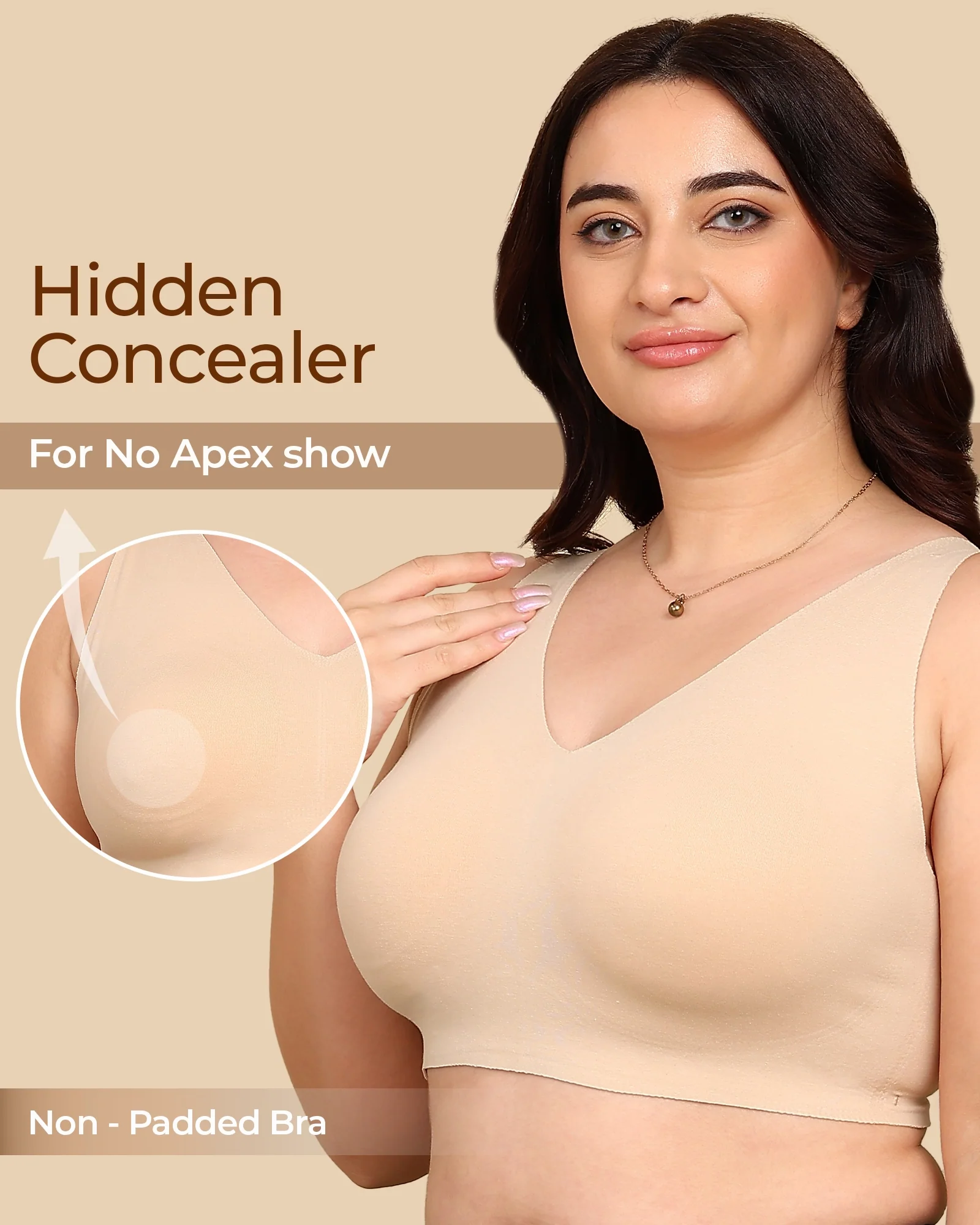 Tweens Bonded Breathable Cotton Plus-Size Full-Coverage Bra with Hidden Concealer (TW-SB-915) - Image 10
