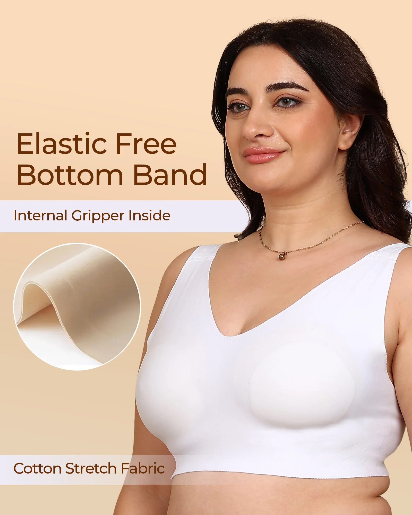 Tweens Bonded Breathable Cotton Plus-Size Full-Coverage Bra with Hidden Concealer (TW-SB-915) - Image 12
