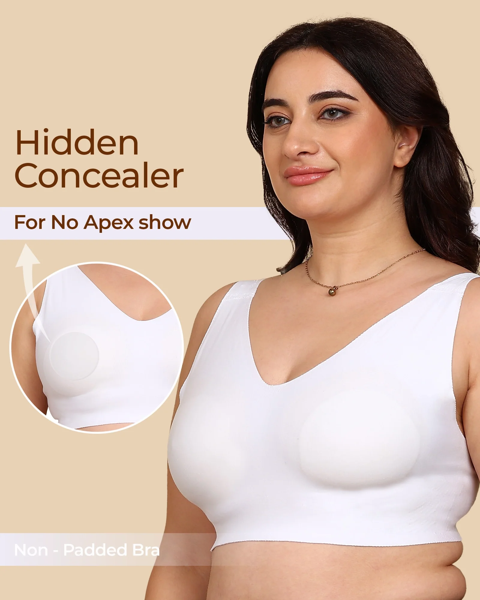 Tweens Bonded Breathable Cotton Plus-Size Full-Coverage Bra with Hidden Concealer (TW-SB-915) - Image 15