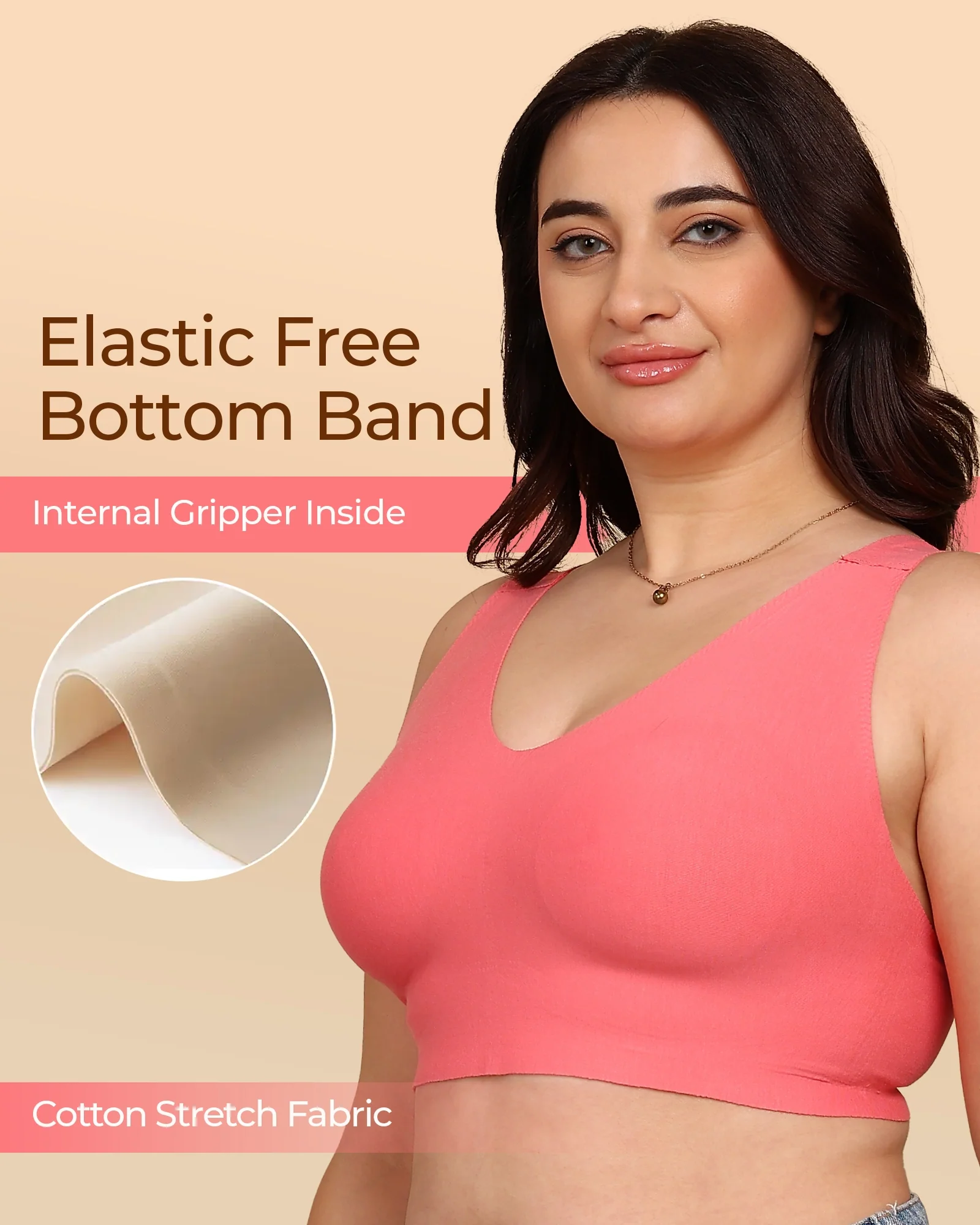 Tweens Bonded Breathable Cotton Plus-Size Full-Coverage Bra with Hidden Concealer (TW-SB-915) - Image 17