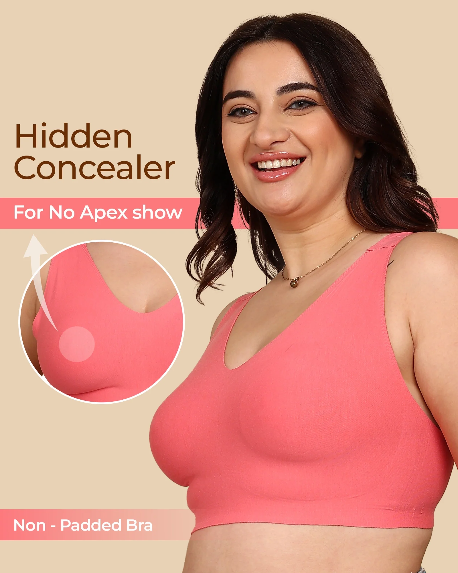 Tweens Bonded Breathable Cotton Plus-Size Full-Coverage Bra with Hidden Concealer (TW-SB-915) - Image 20
