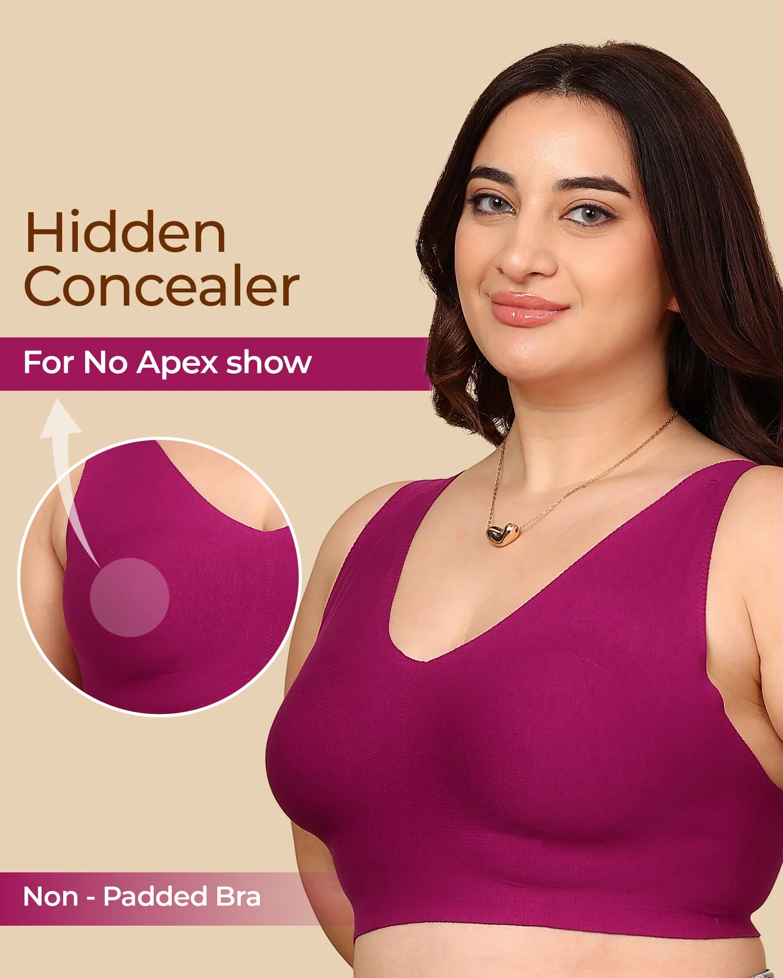 Tweens Bonded Breathable Cotton Plus-Size Full-Coverage Bra with Hidden Concealer (TW-SB-915) - Image 25