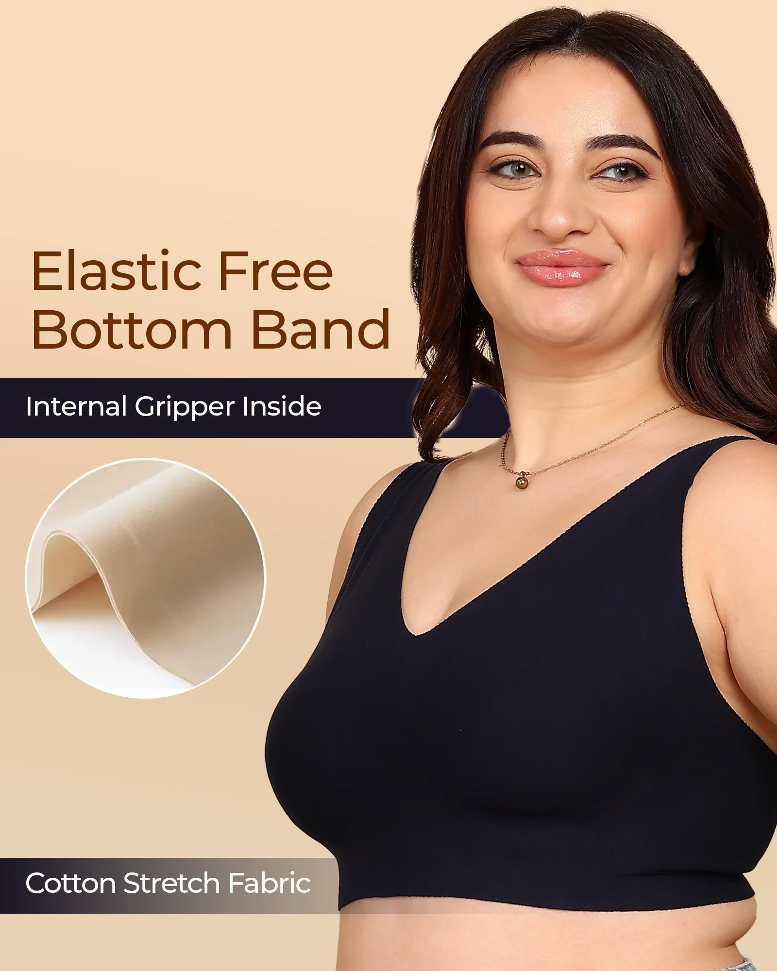 Tweens Bonded Breathable Cotton Plus-Size Full-Coverage Bra with Hidden Concealer (TW-SB-915) - Image 27