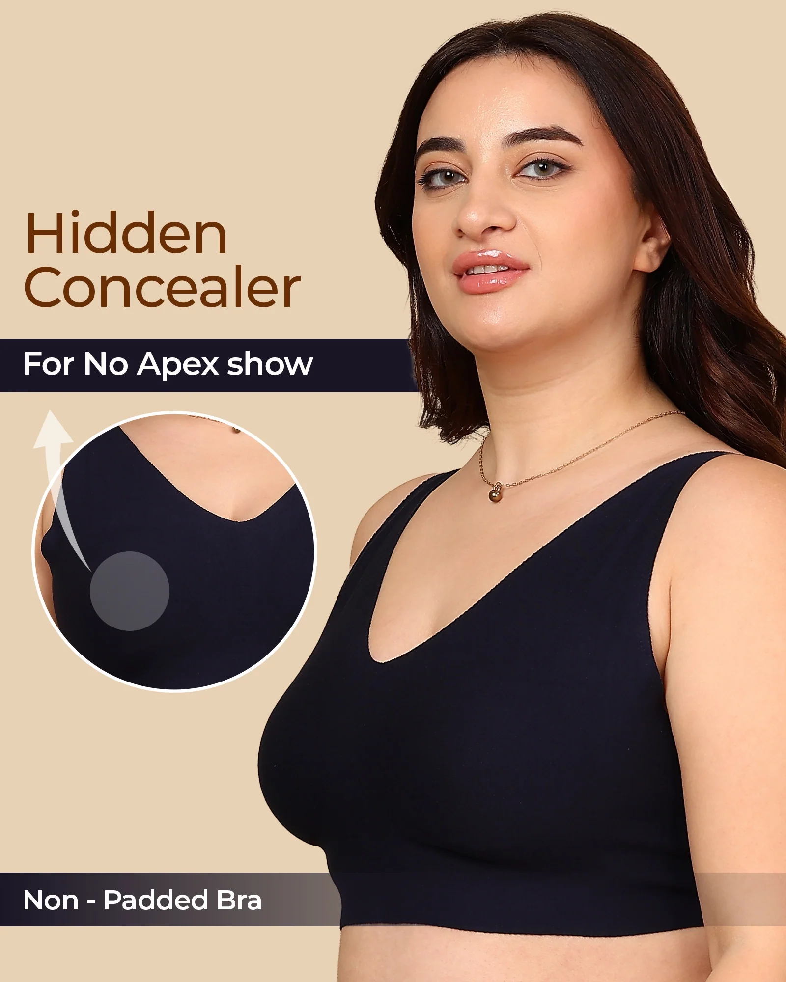 Tweens Bonded Breathable Cotton Plus-Size Full-Coverage Bra with Hidden Concealer (TW-SB-915) - Image 30