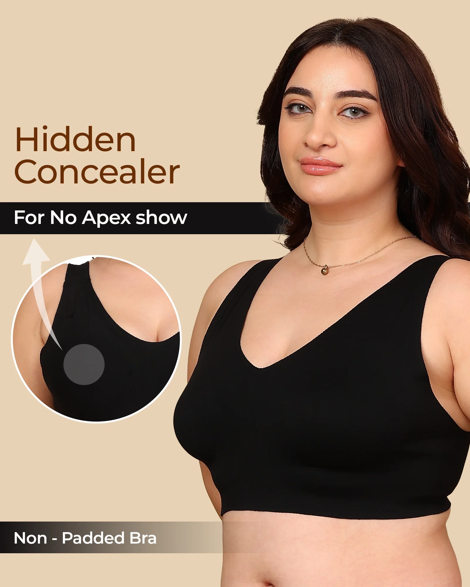 Tweens Bonded Breathable Cotton Plus-Size Full-Coverage Bra with Hidden Concealer (TW-SB-915) - Image 35