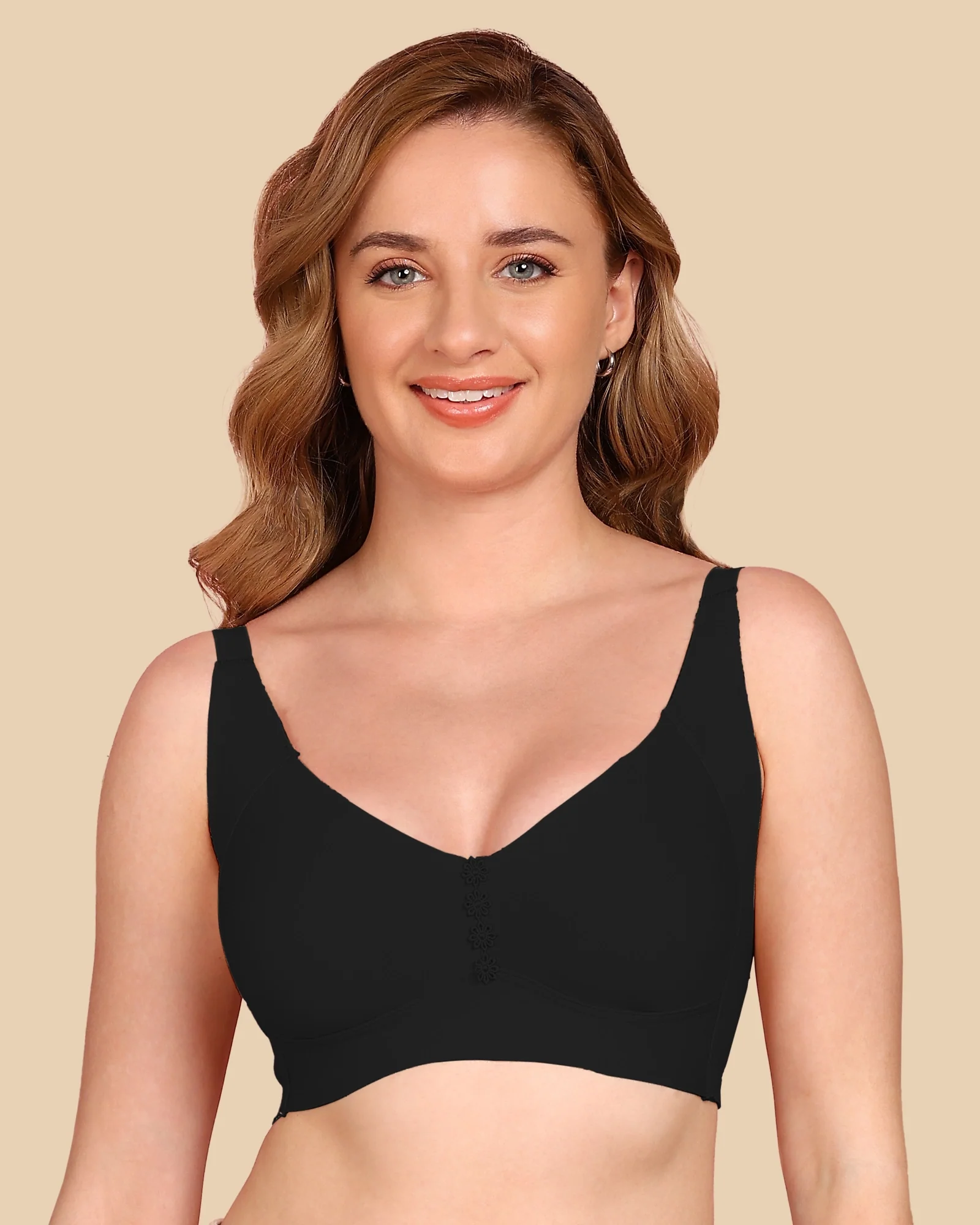 Tweens Bonded Breathable Cotton Plus-Size Non-Padded M-Frame Minimiser with Hidden Concealer (SB-9303) - Image 22