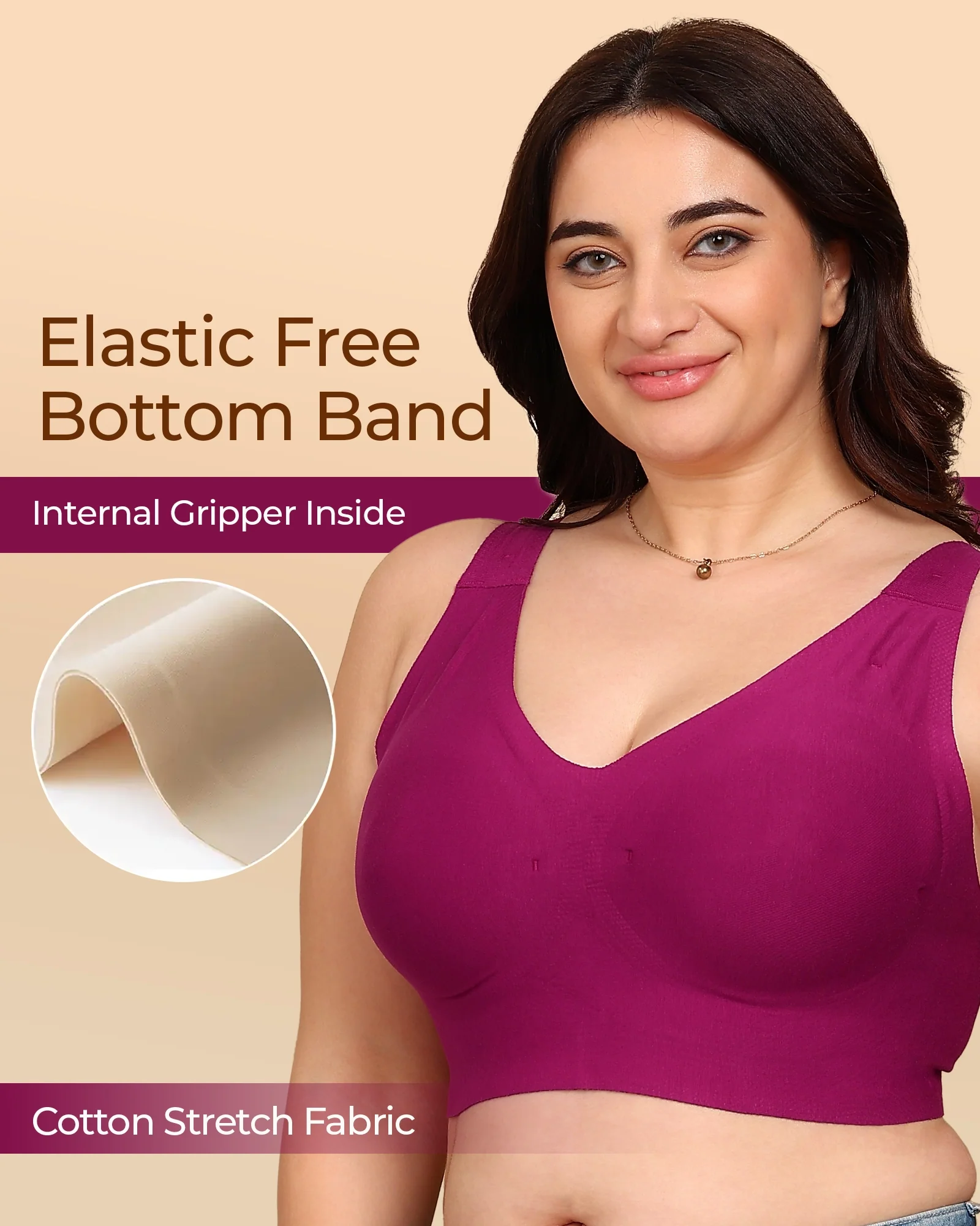 Tweens Bonded Breathable Cotton Plus-Size Padded Full-Coverage Bra (TW-SB-918) - Image 27