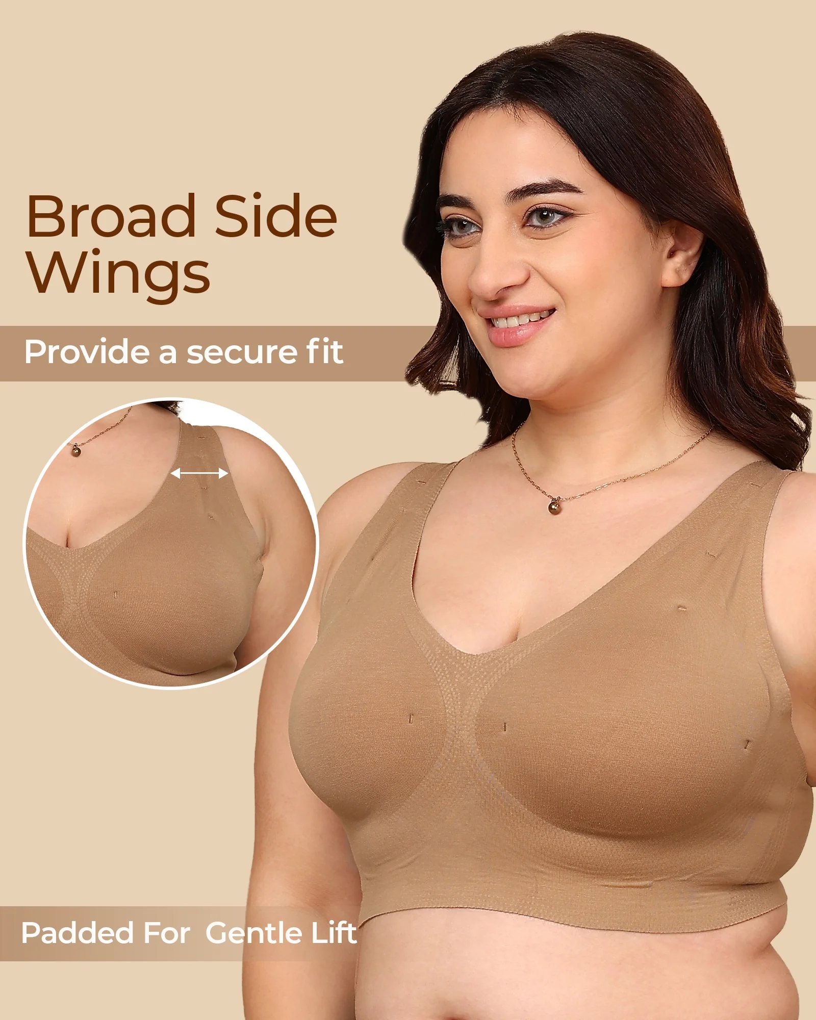 Tweens Bonded Breathable Cotton Plus-Size Padded Full-Coverage Bra (TW-SB-918) - Image 5
