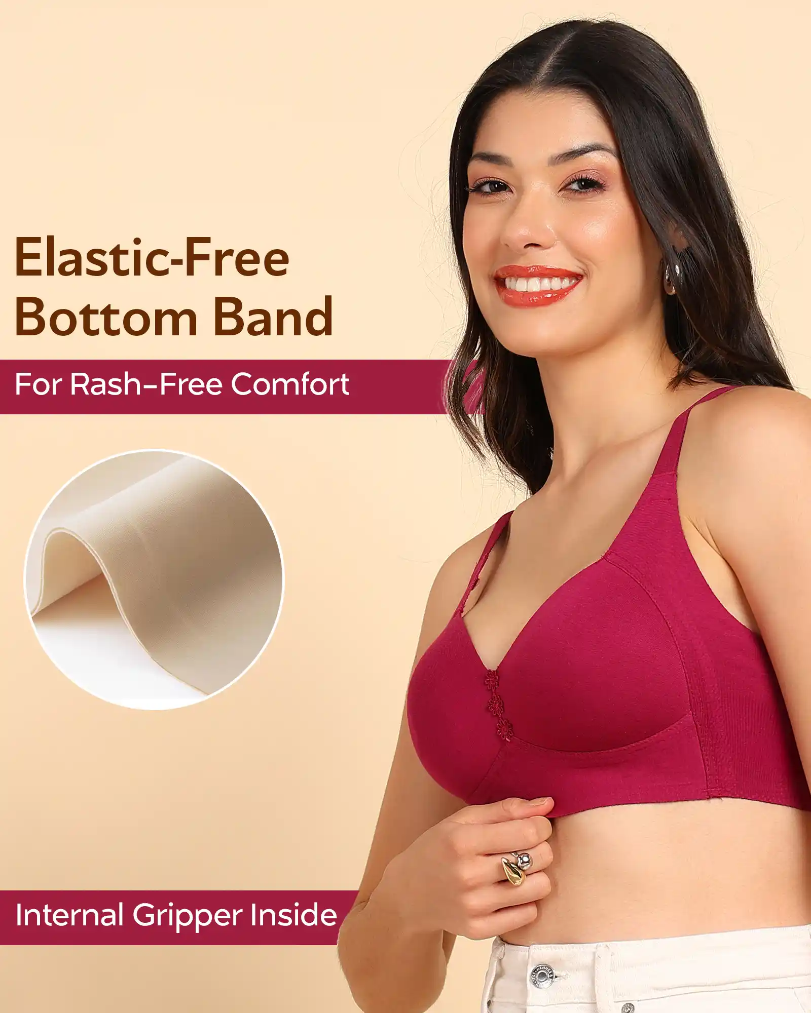 Tweens Bonded Breathable Cotton Plus-Size Padded M-Frame Minimiser (SB-9203) - Image 3