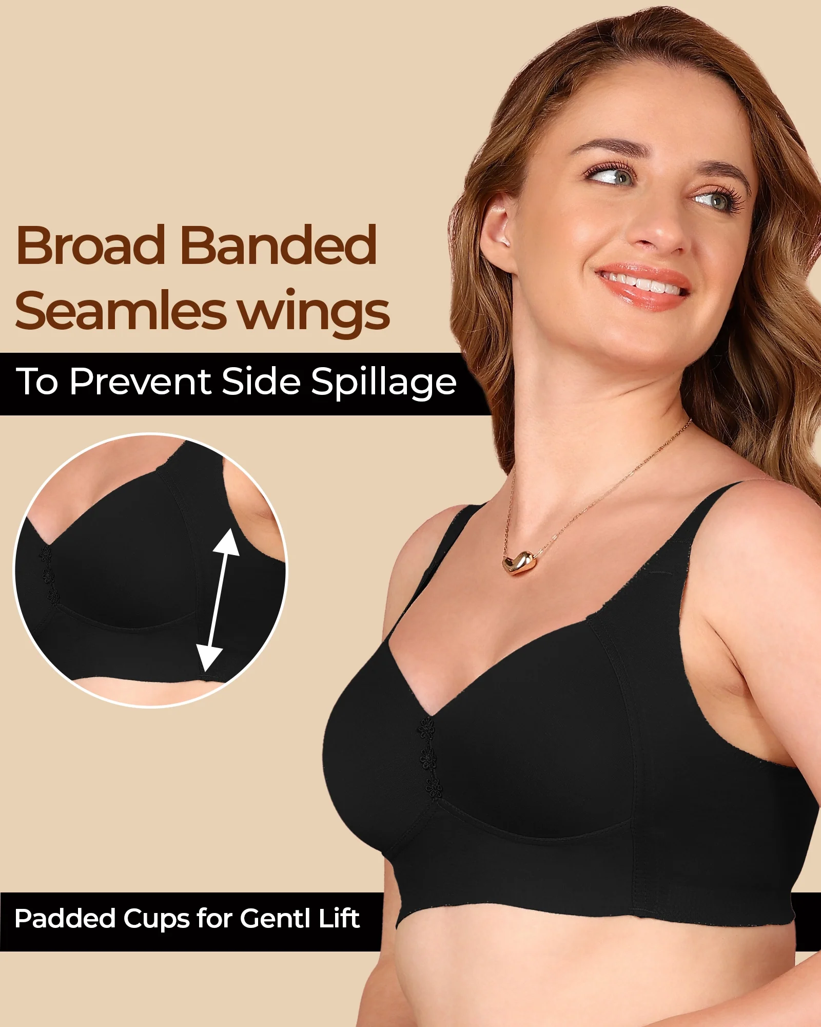 Tweens Bonded Breathable Cotton Plus-Size Padded M-Frame Minimiser (TW-SB-9203) - Image 22